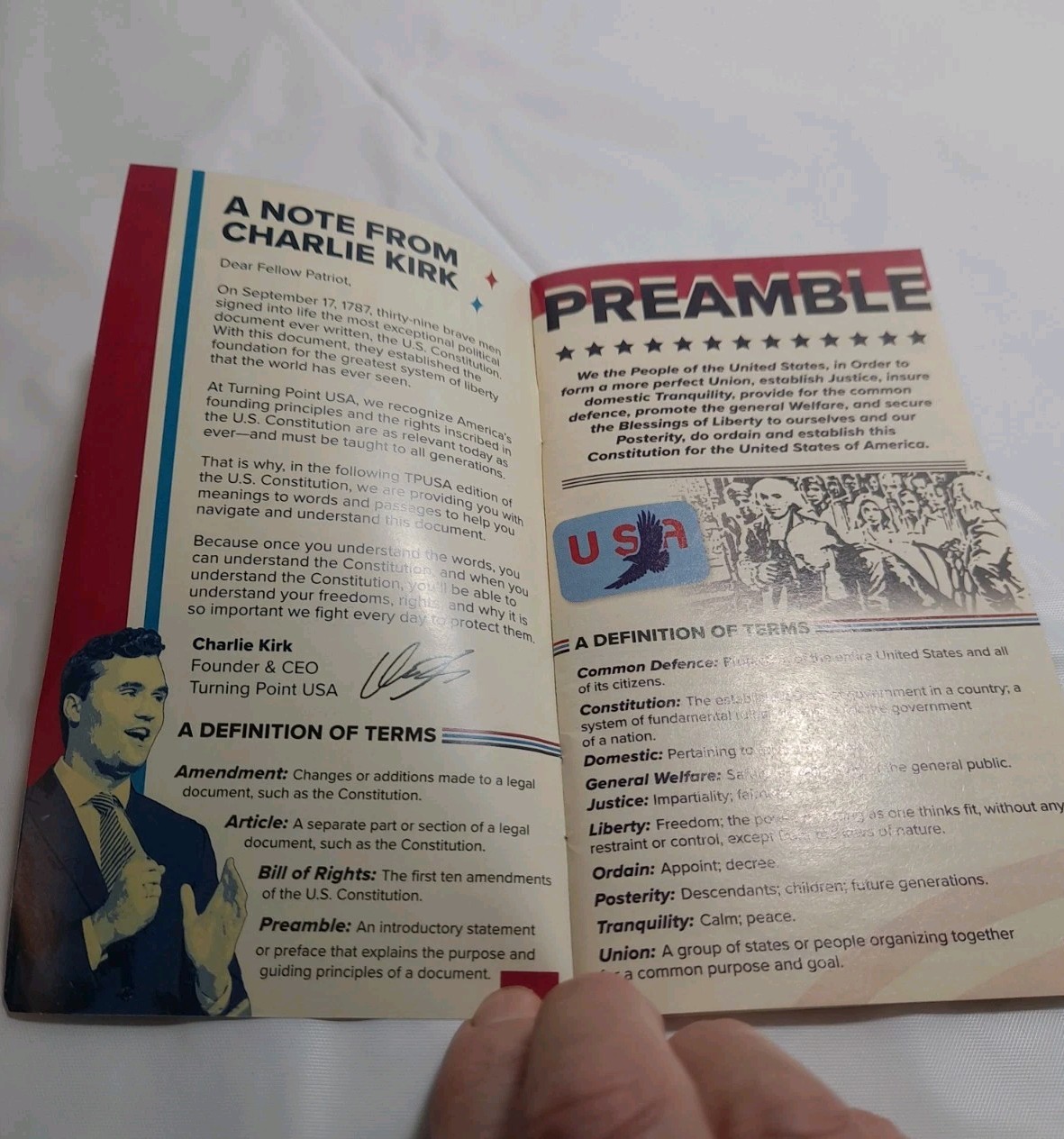 Turning Point USA The Constitution Of The Unites States Of America Charlie Kirk