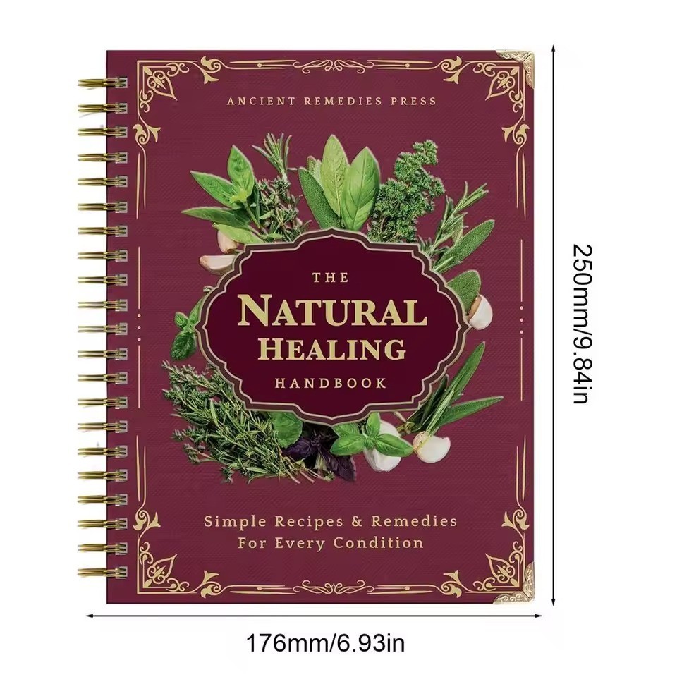 Plant Theme Eating Recipe Human Health Guide Book Spiral Binding Natural Book