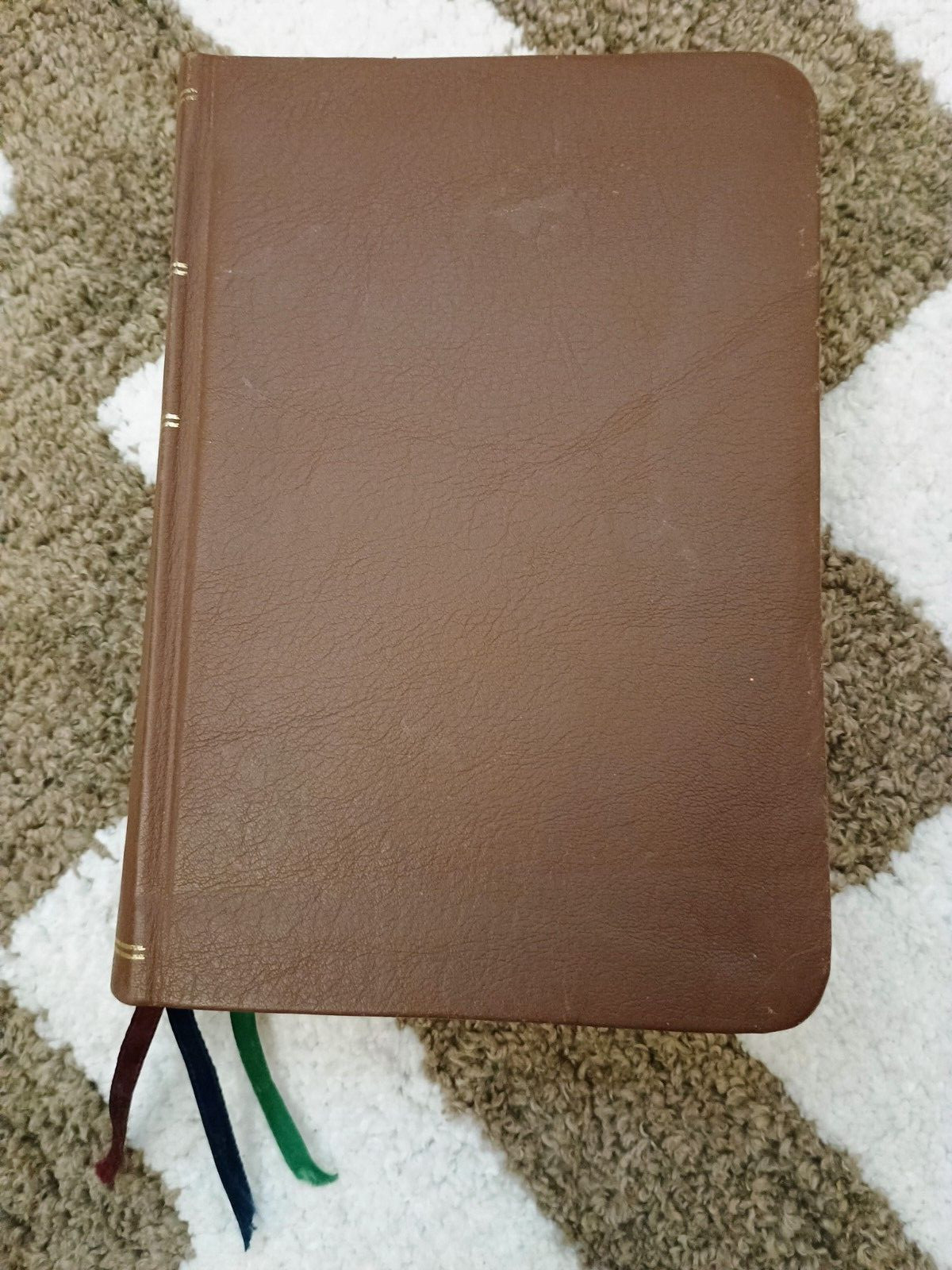 HOLY BIBLE King James KJV National Bible Press Brown THUMB INDEX Words In Red