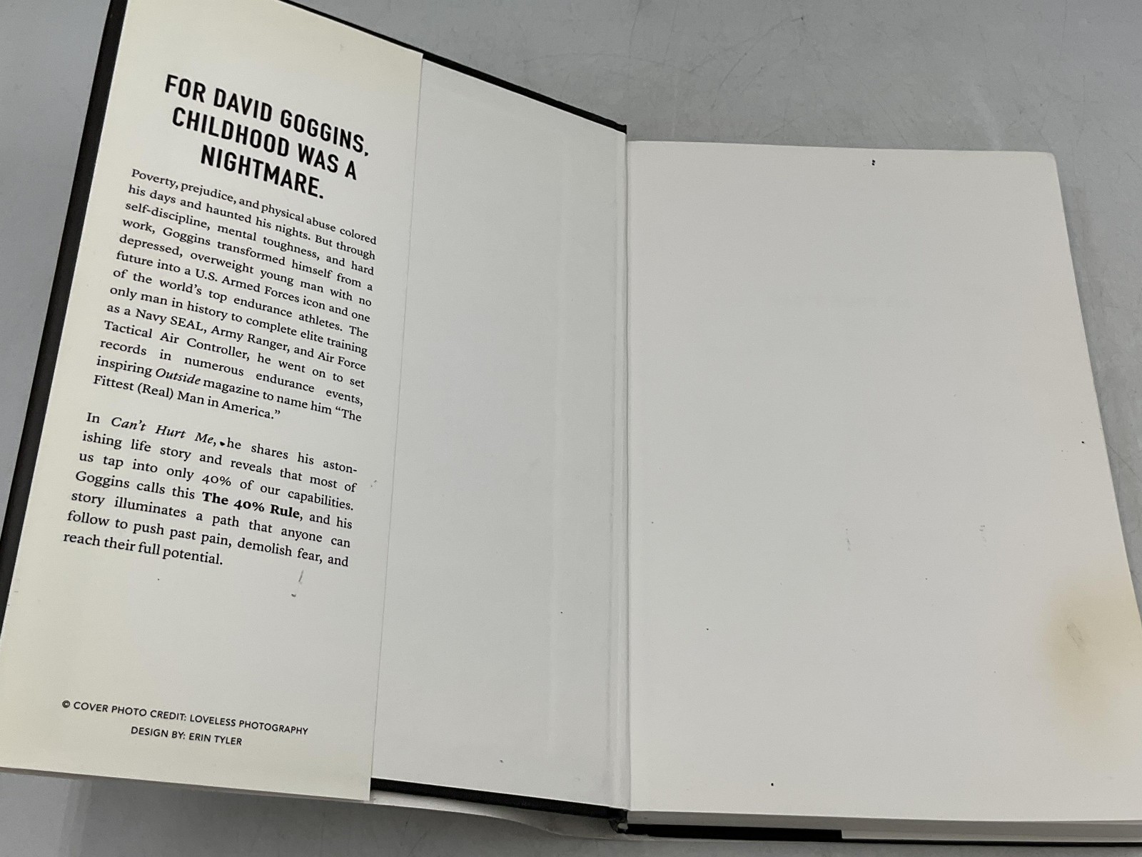 CAN’T HURT ME David Goggins 2018 Hardcover Lioncrest Publishing Dust Jacket