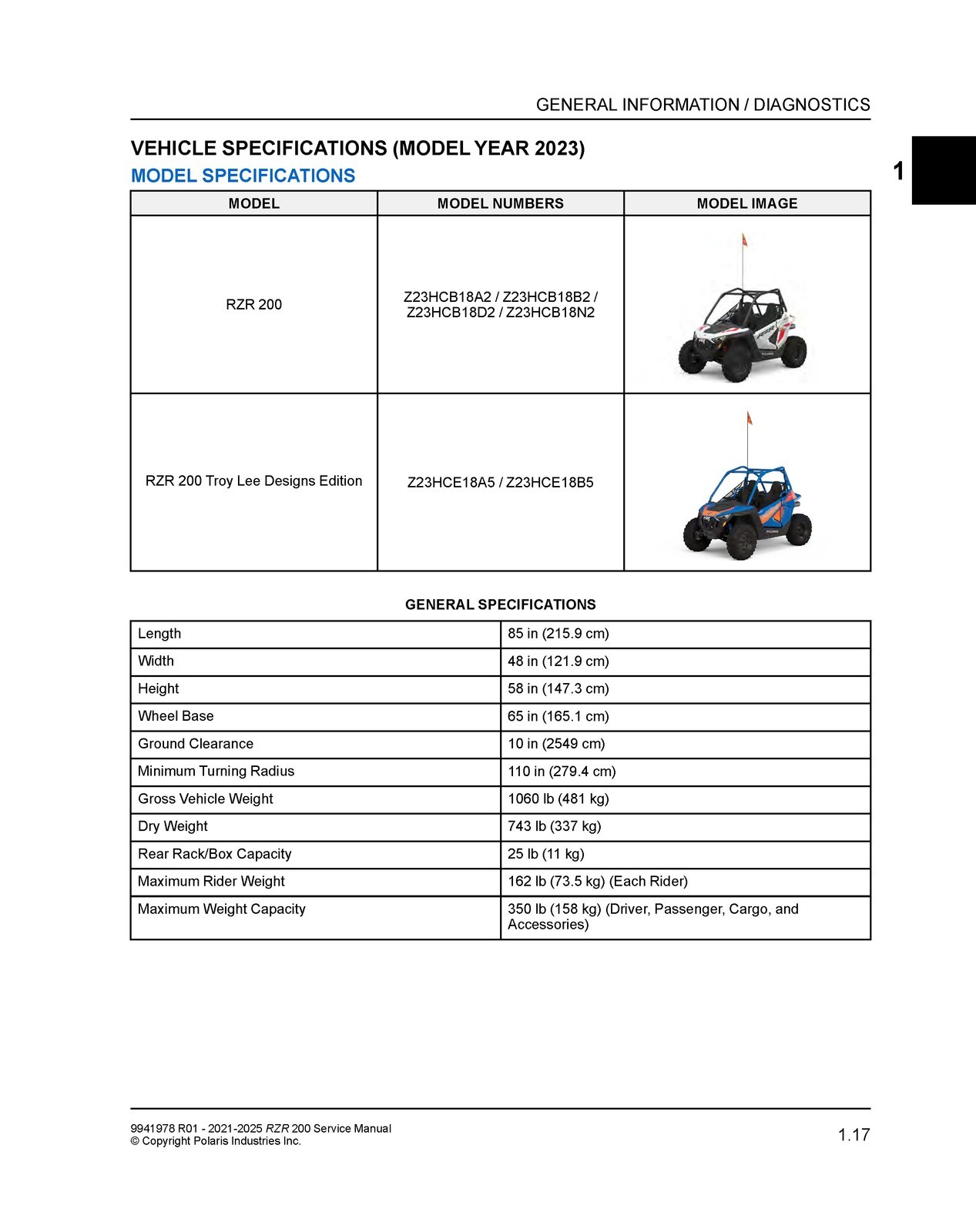 POLARIS RZR 200 Service Manual 2021-2025, TOUGH BINDING – ROBUST FRONT & BACK
