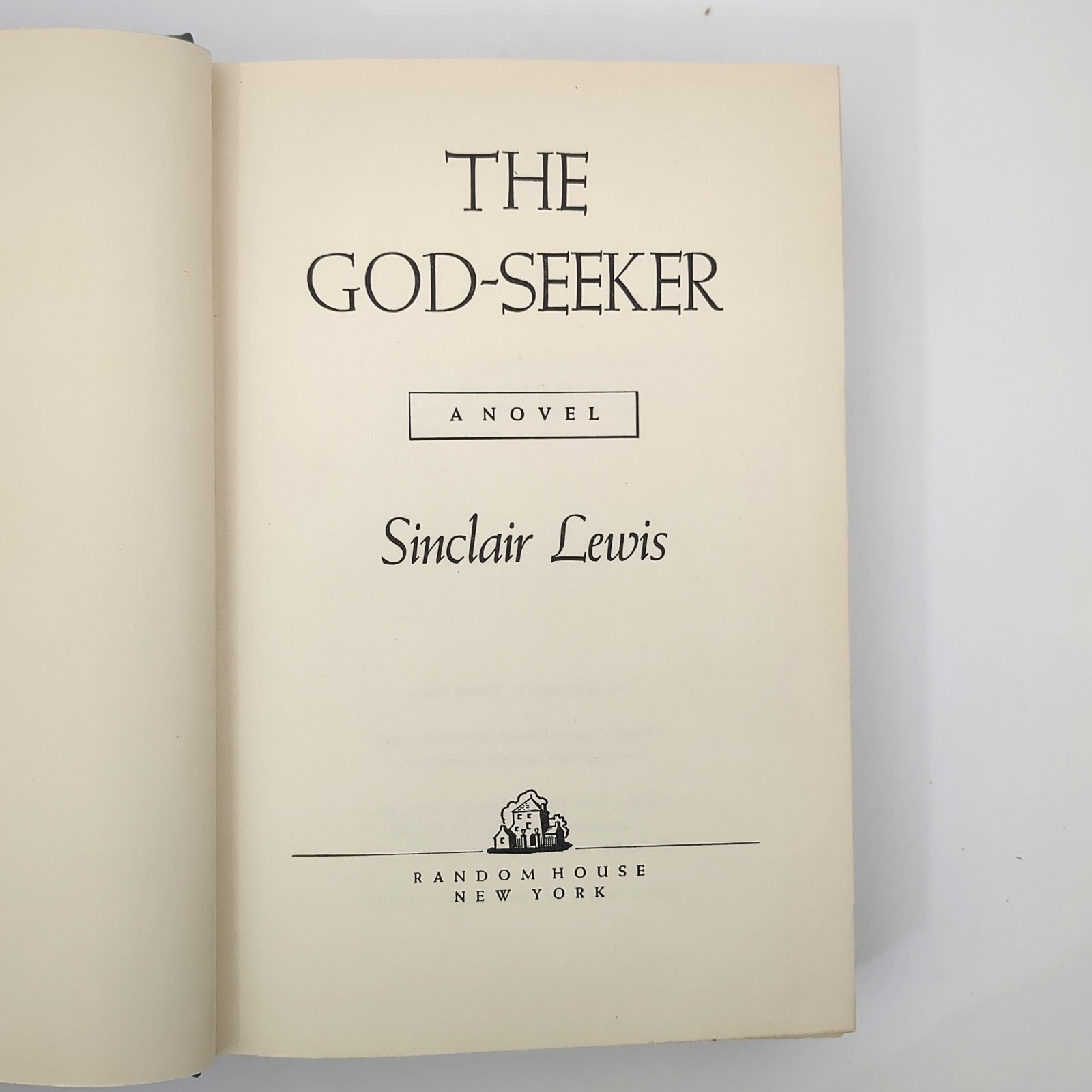 The God Seeker Religion Faith Novel Hardcover Book Sinclair Lewis 1949