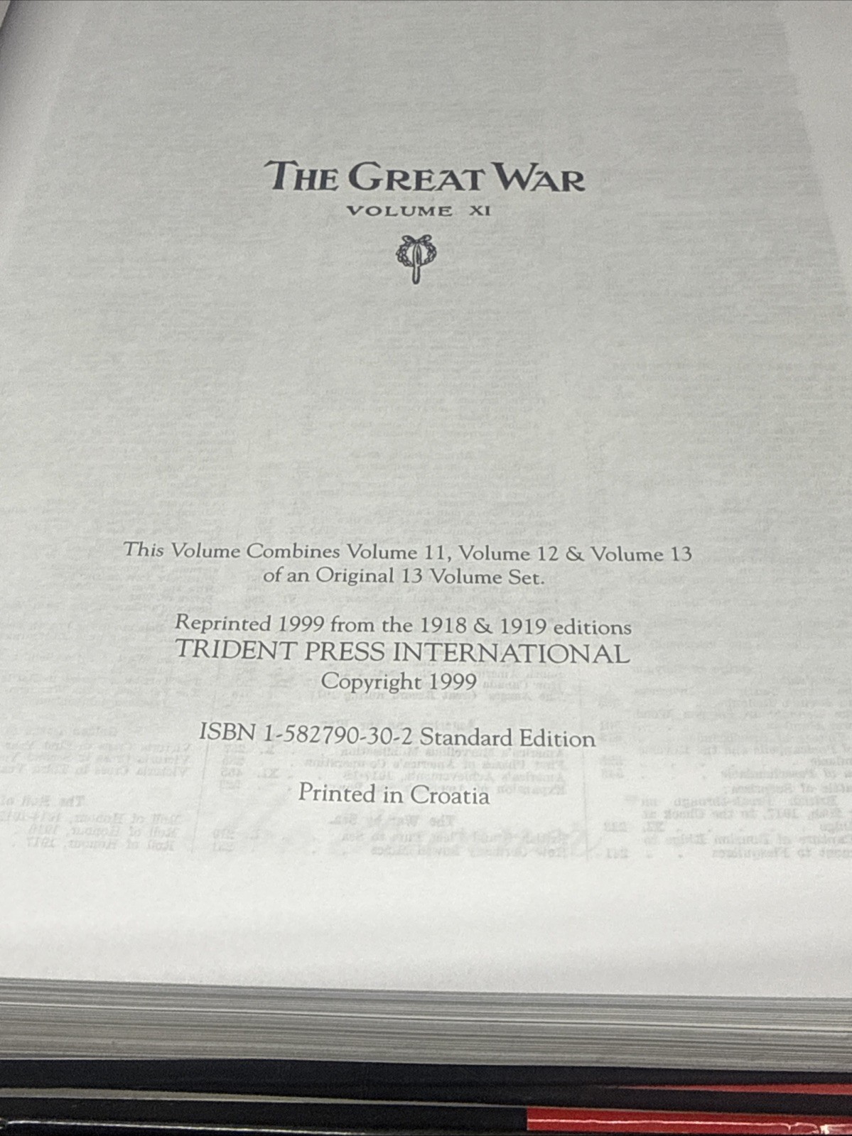 THE GREAT WAR Illustrated Millennium Edition Trident Press Reprinted 1999
