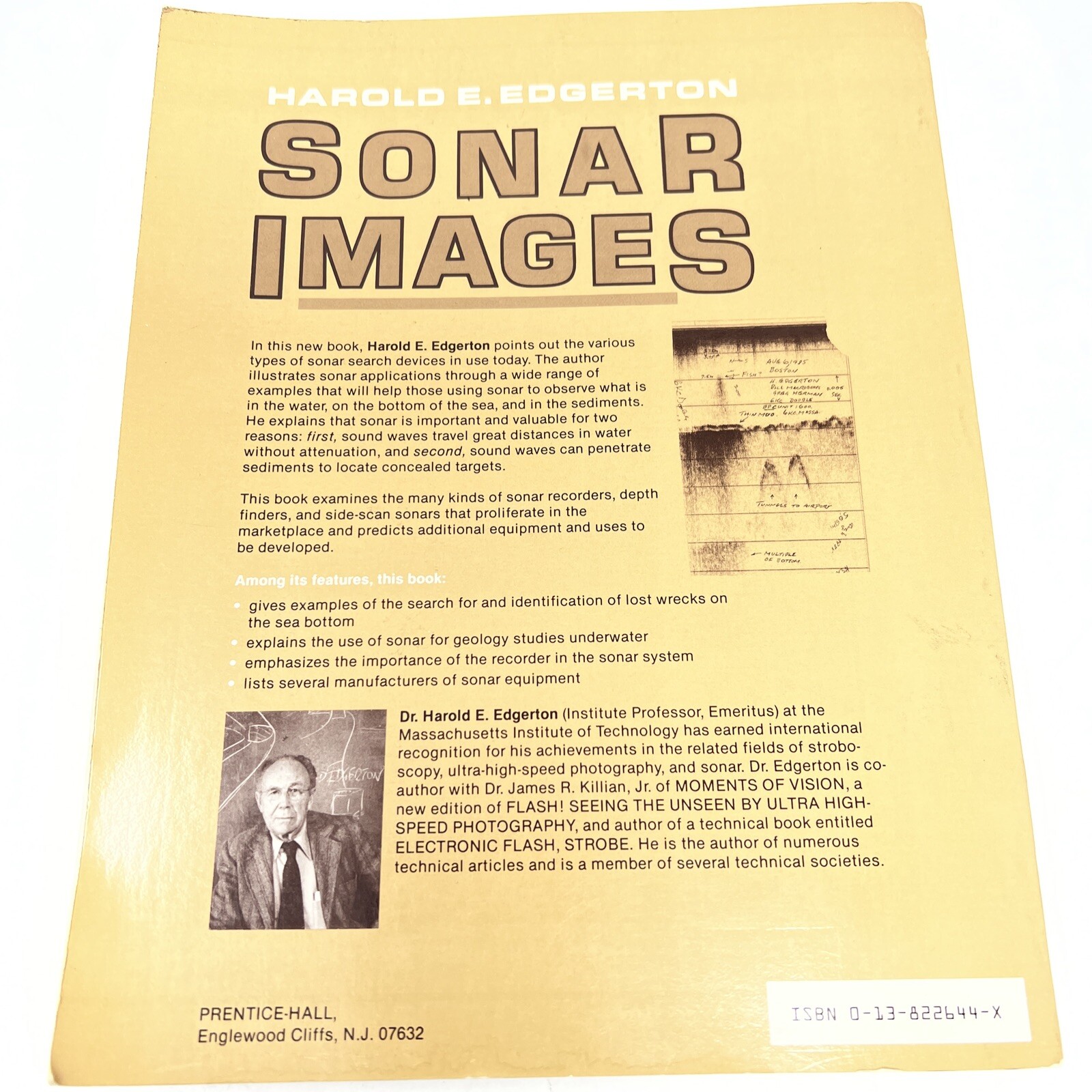 Signed Sonar Images by Dr. Harold E. Edgerton 1st Edition Softcover 1986