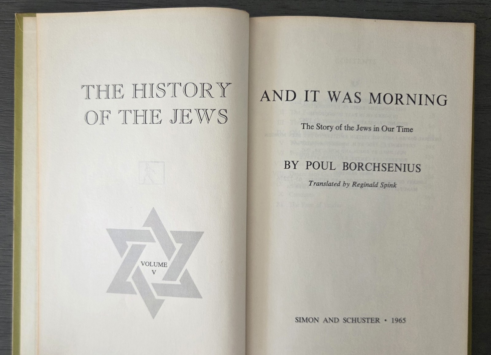 Vintage 1965 “History Of The Jews” Poul Borchsenius Vols 1-5 1st Edition/Print