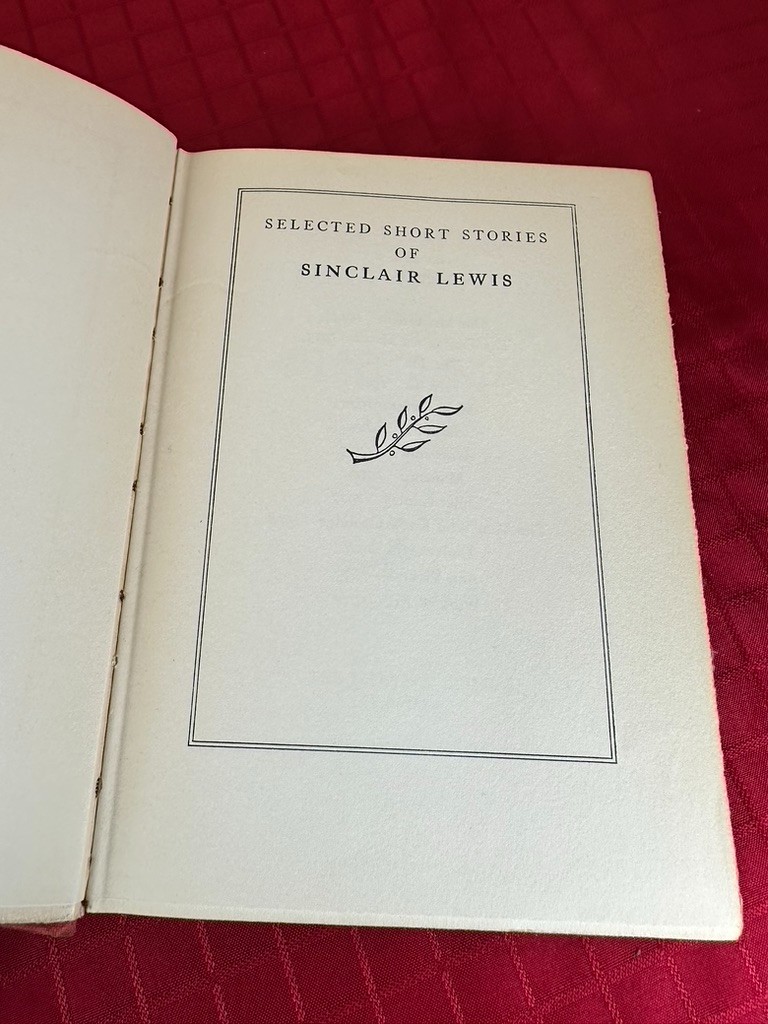 Original VTG Selected Short Stories of Sinclair Lewis [1937] Collectible Book