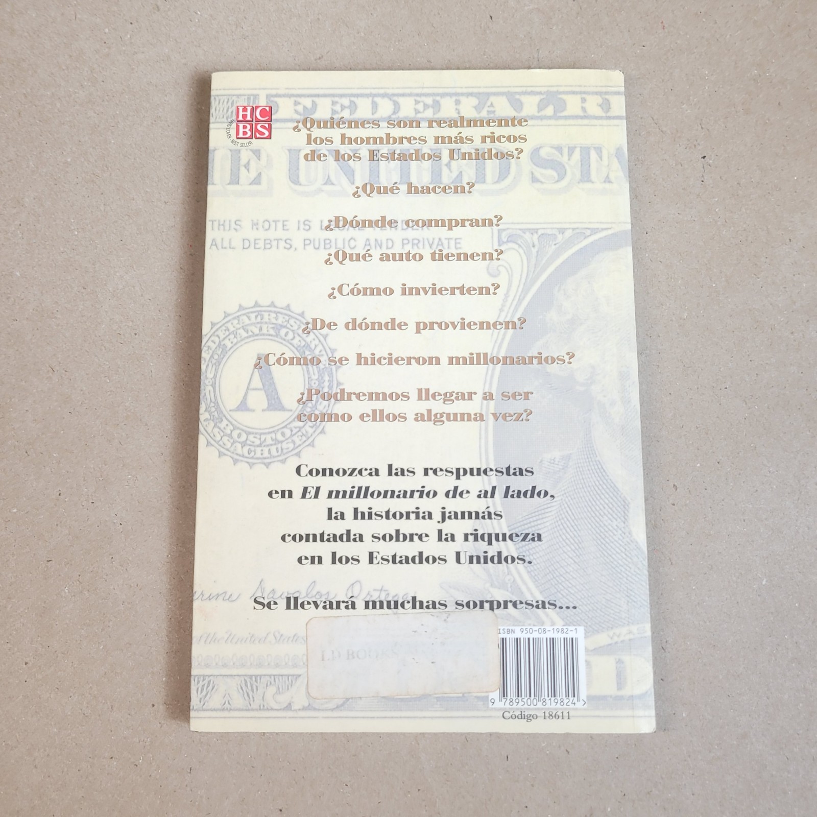 El Millonario De Al Lado / The Millionaire Next Door By Thomas J Stanley, Danko