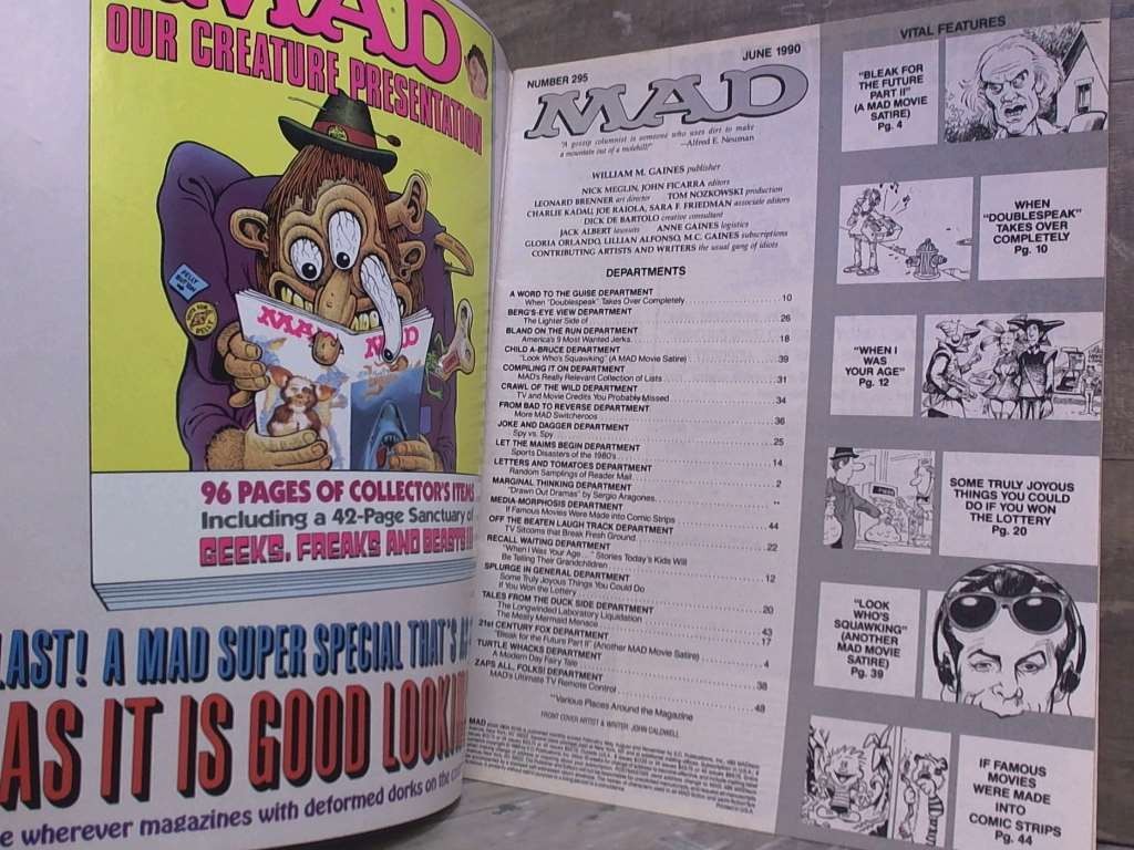 Mad Magazine NO. 295 June 1990 by MAD Unbranded