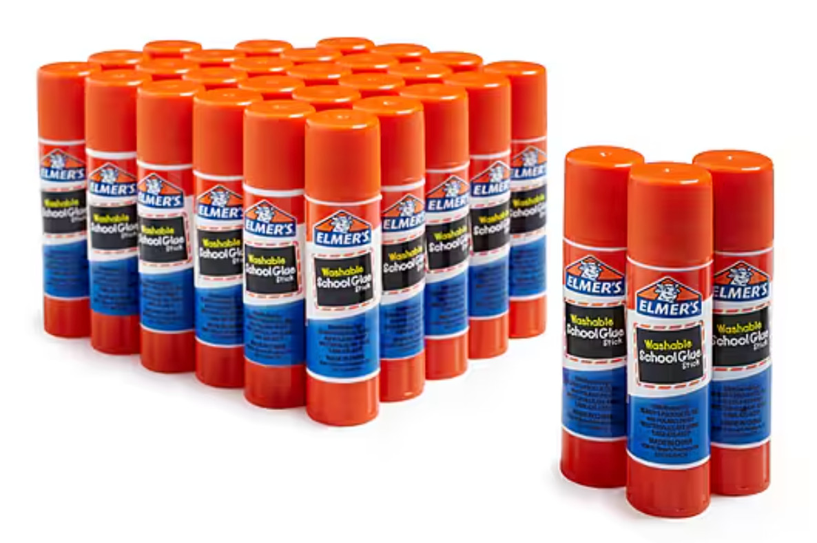 NEW Elmer’s 30 Washable Disappearing Purple School Glue Sticks – 0.24 oz