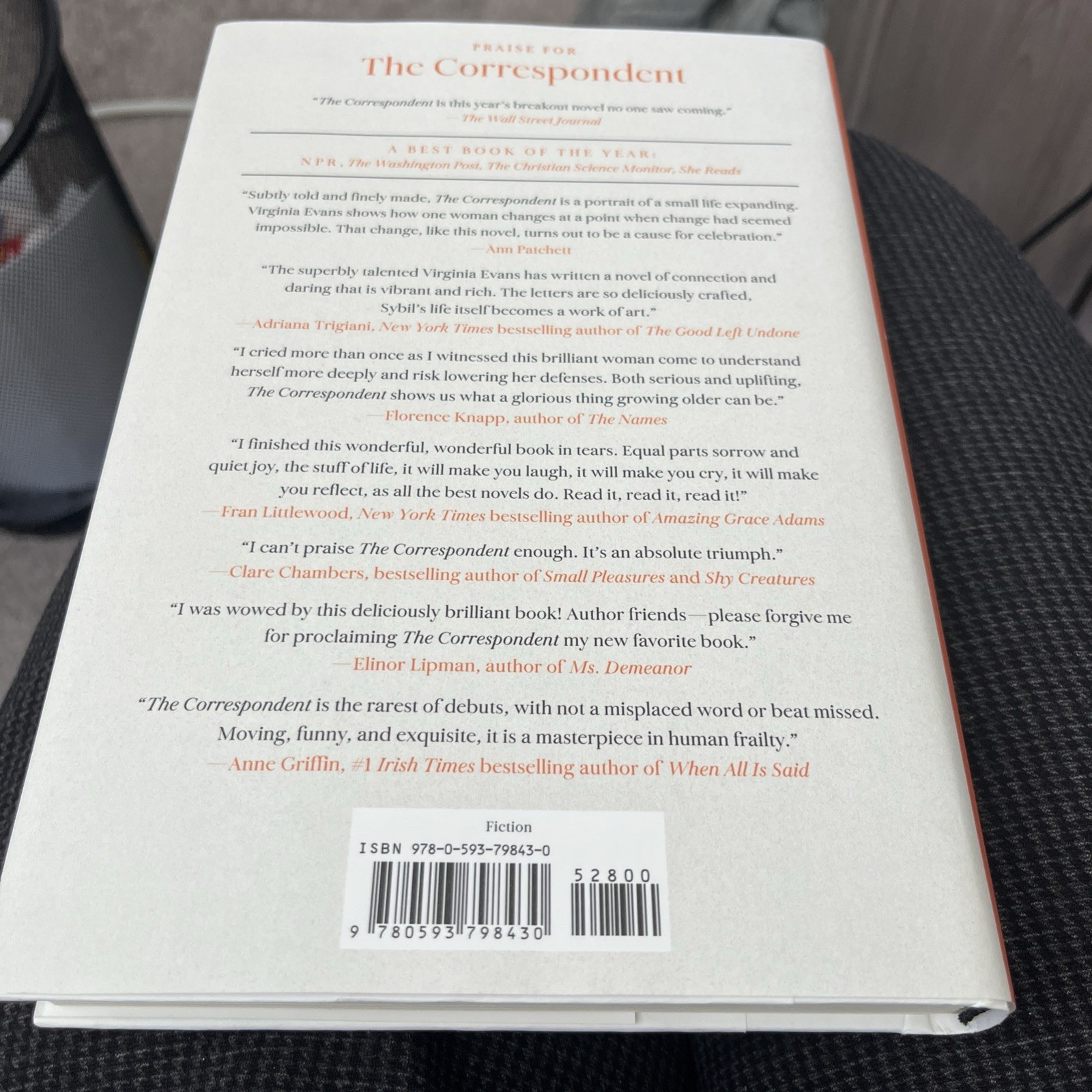The Correspondent: A Novel by Virginia Evans (0593798430) Hardcover
