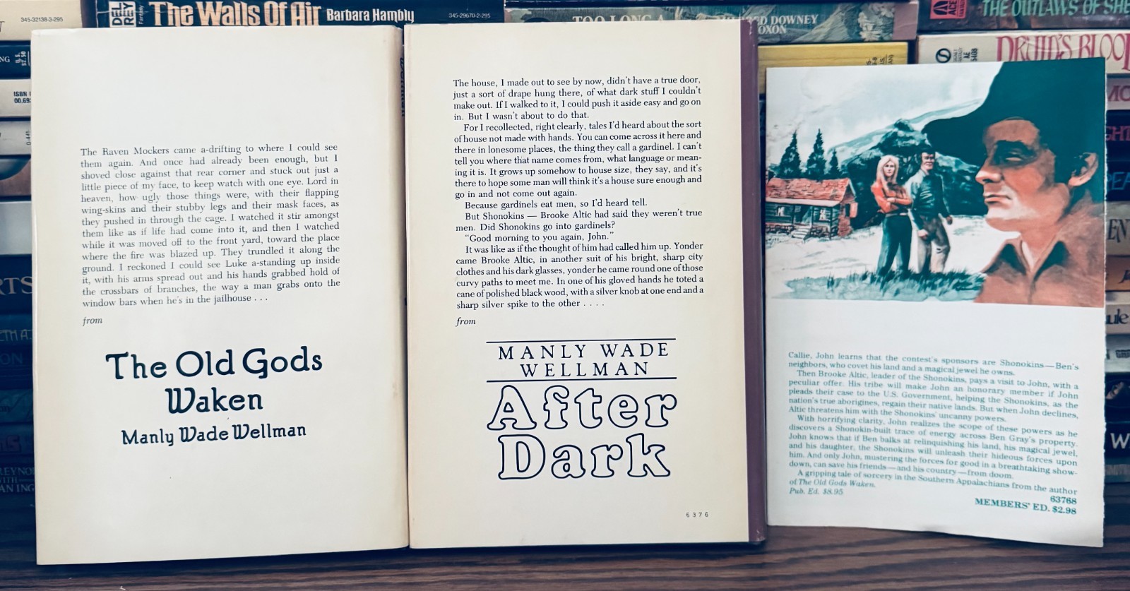 Silver John Books Old Gods Awaken After Dark W Orig Ad Manly Wade Wellman HB DJ