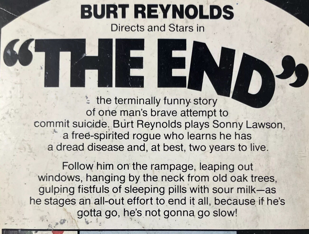 The End Movie Tie-In PB 1978 First Avon Printing Burt Reynolds VG Vintage