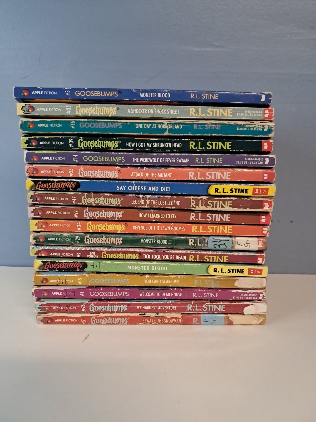 Lot Of 17 Vtg Goosebumps Books 1st Scholastic Printing