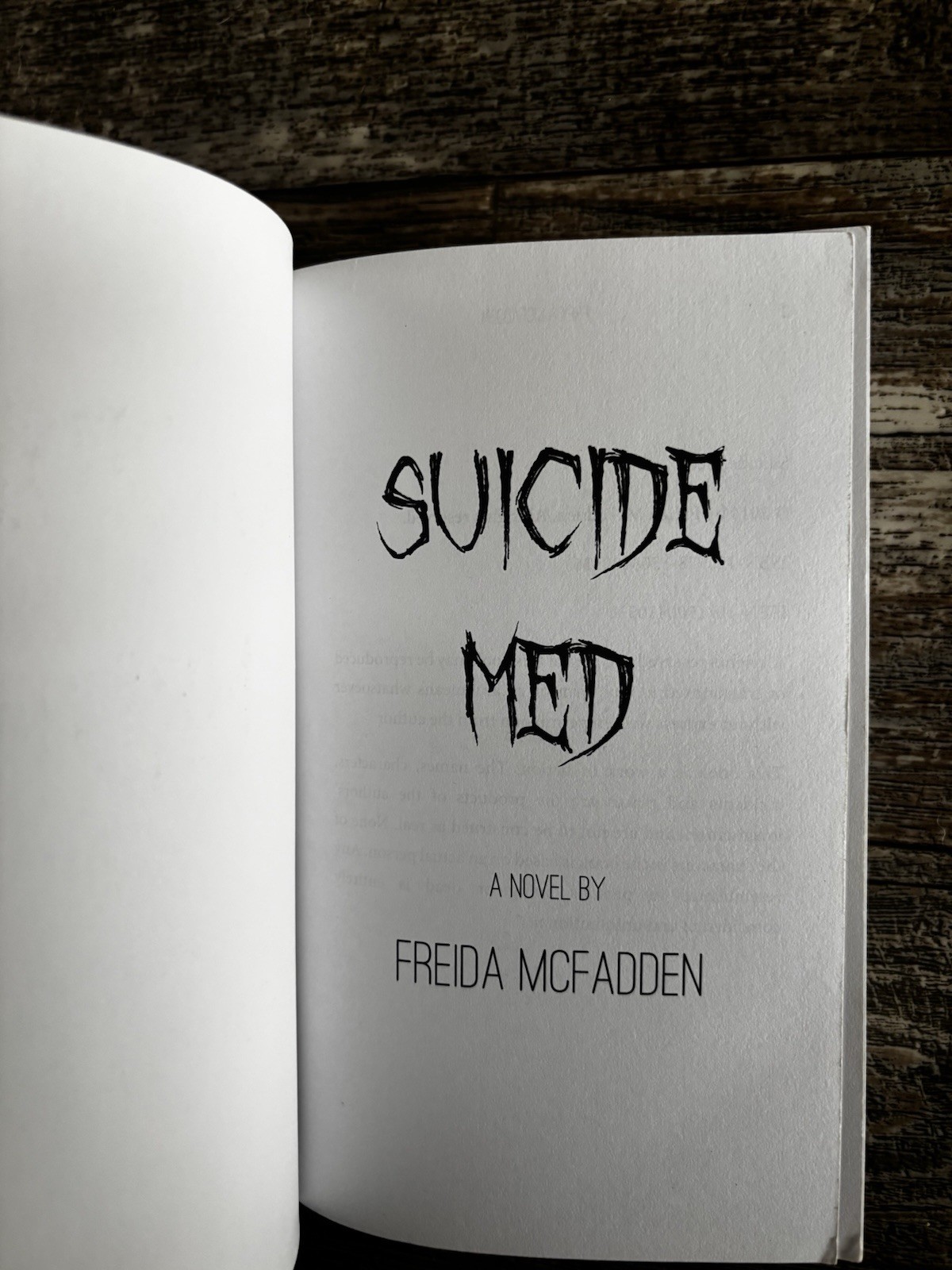 Suicide Med by Freida McFadden- Rare, No Longer In Print