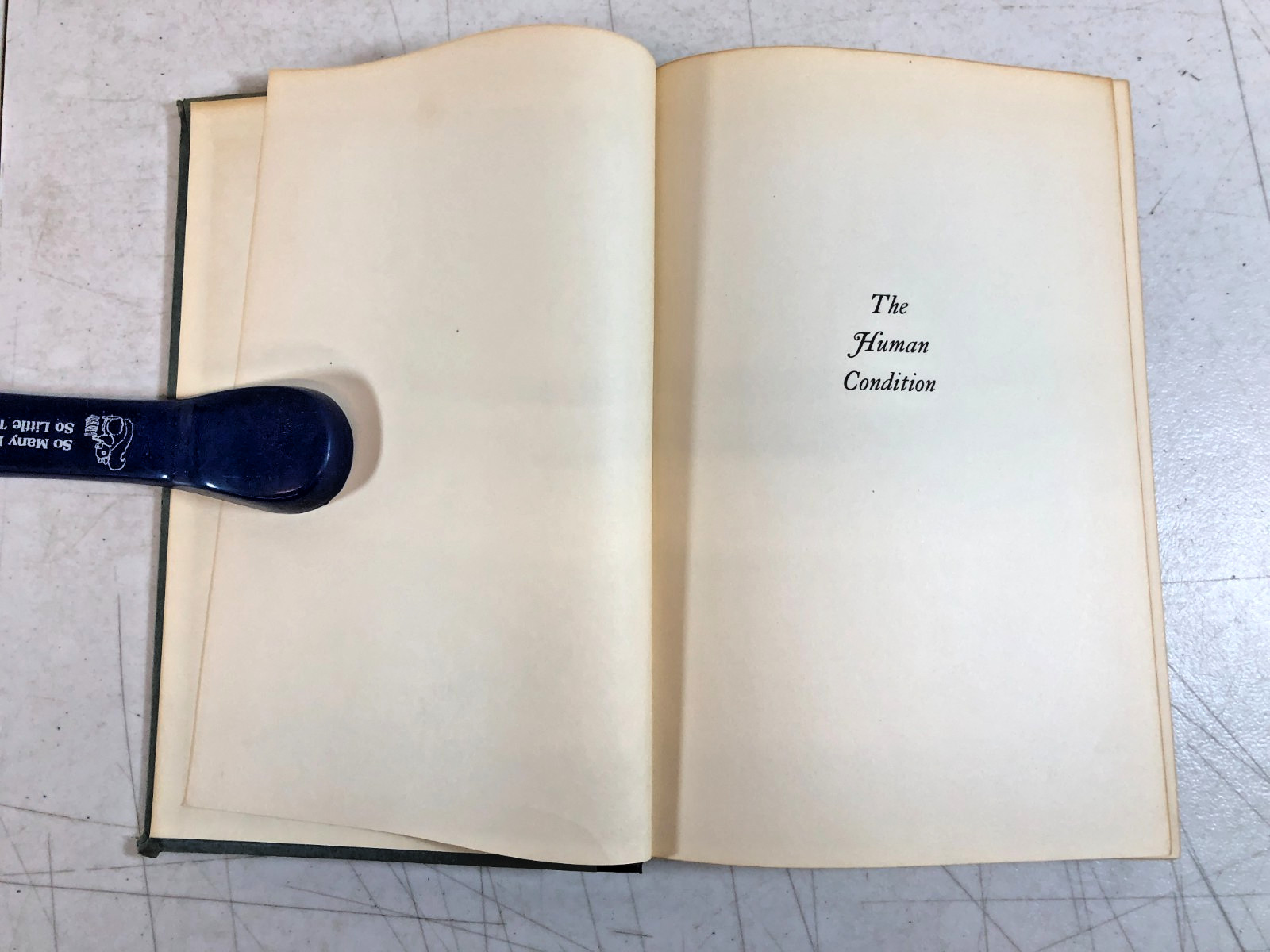 The Human Condition, Hannah Arendt 1958, E-104