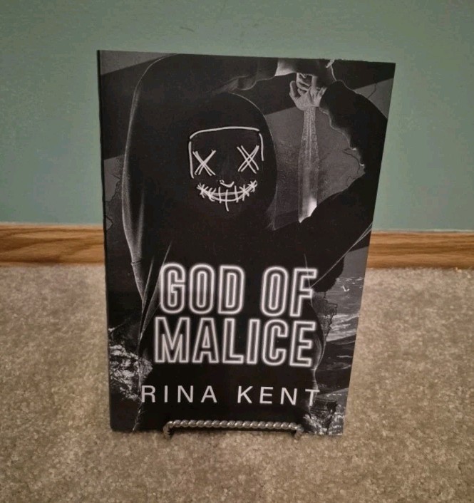 GOD OF MALICE BY RINA KENT SIGNED BADDIES BLACK OUT EDITION