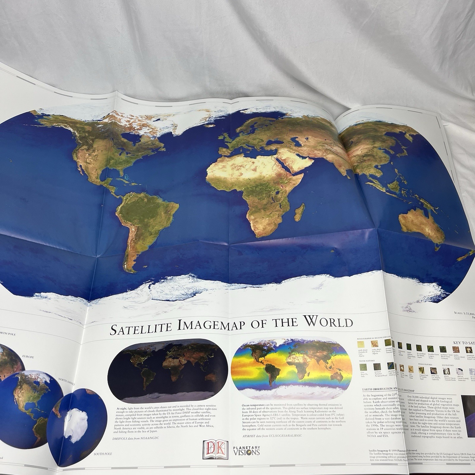 Millennium Edition DK World Atlas Large 12×18 w/ Box Made in USA Vintage 1999