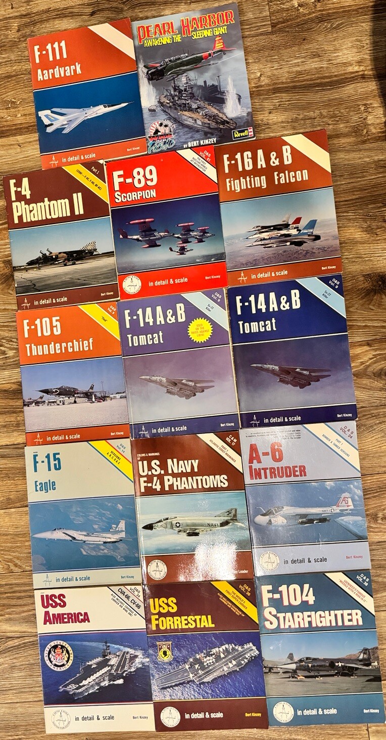 Lot of 14 Bert Kinzey in Detail and Scale Publications