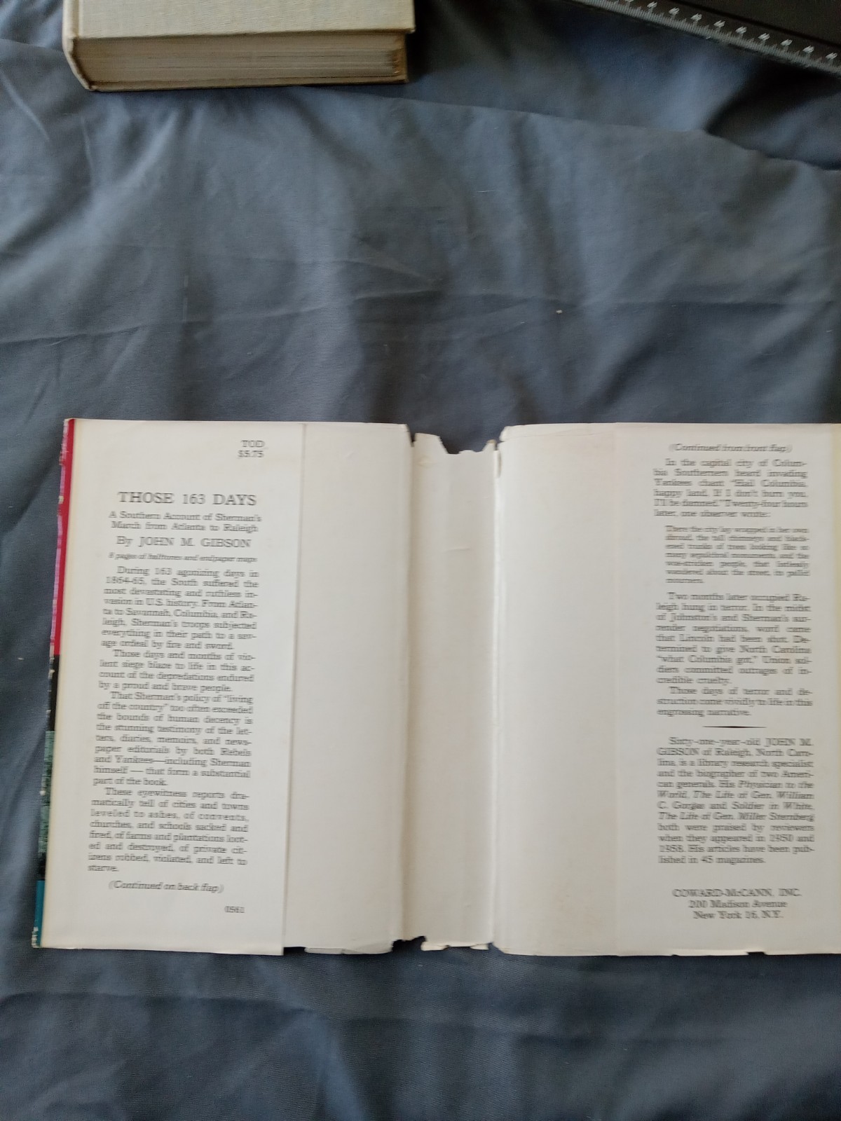 Those 163 Days. Southern acct Sherman from Atlanta to Raleigh John Gibson 1961