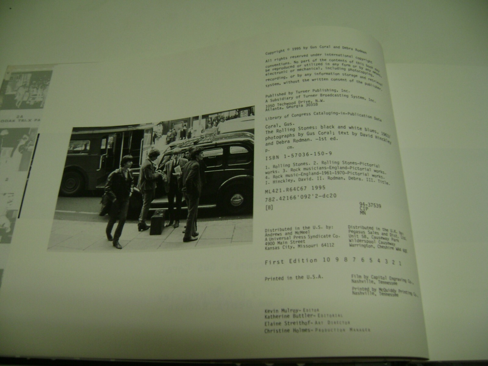 1995 Hardcover Book, THE ROLLING STONES, 10 3/4″ x 8 1/4″ x1/2″, 126 pages
