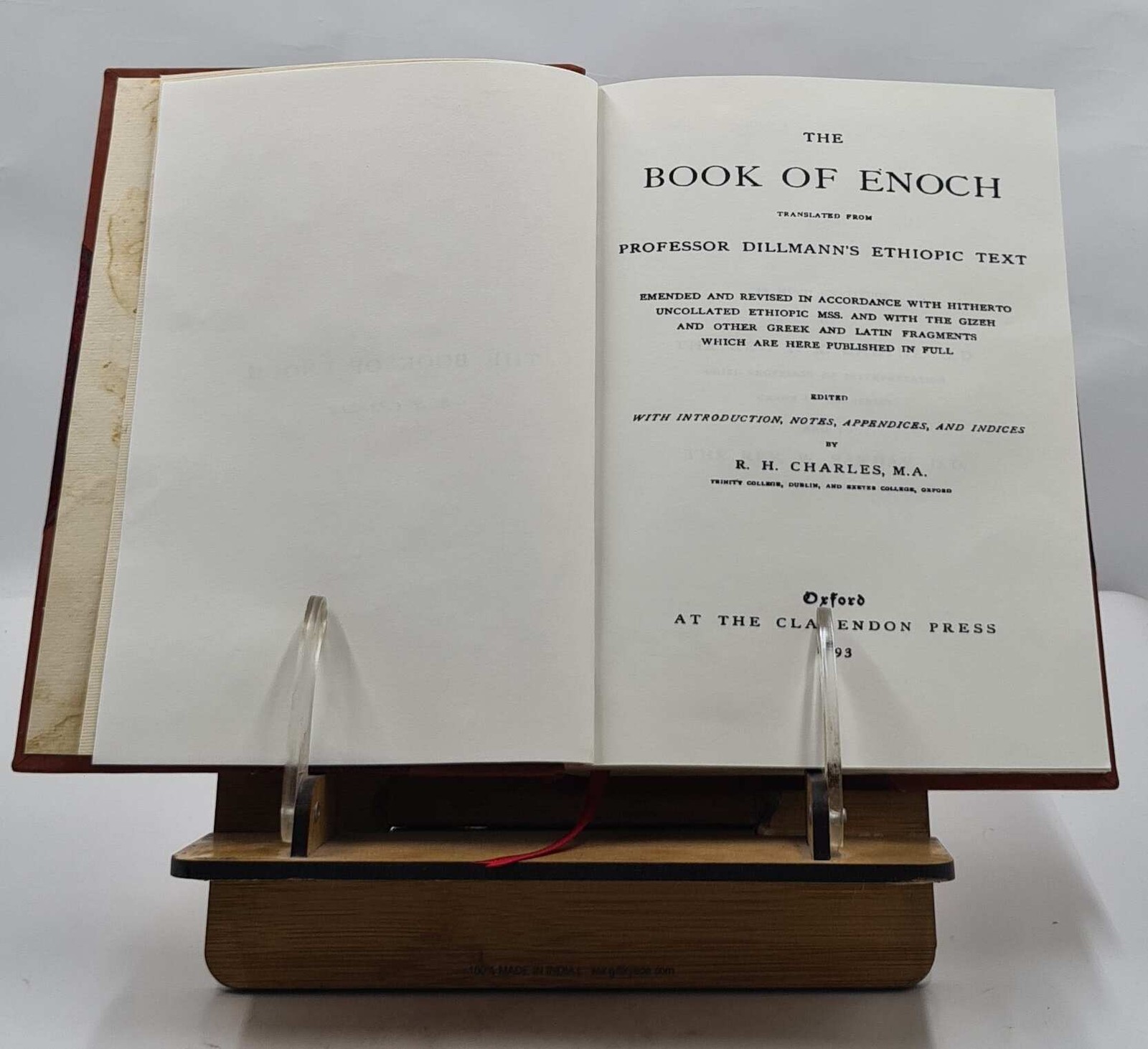 The Book Of Enoch 1893 By Dillmann, R. H. Charles [Leather Bound]