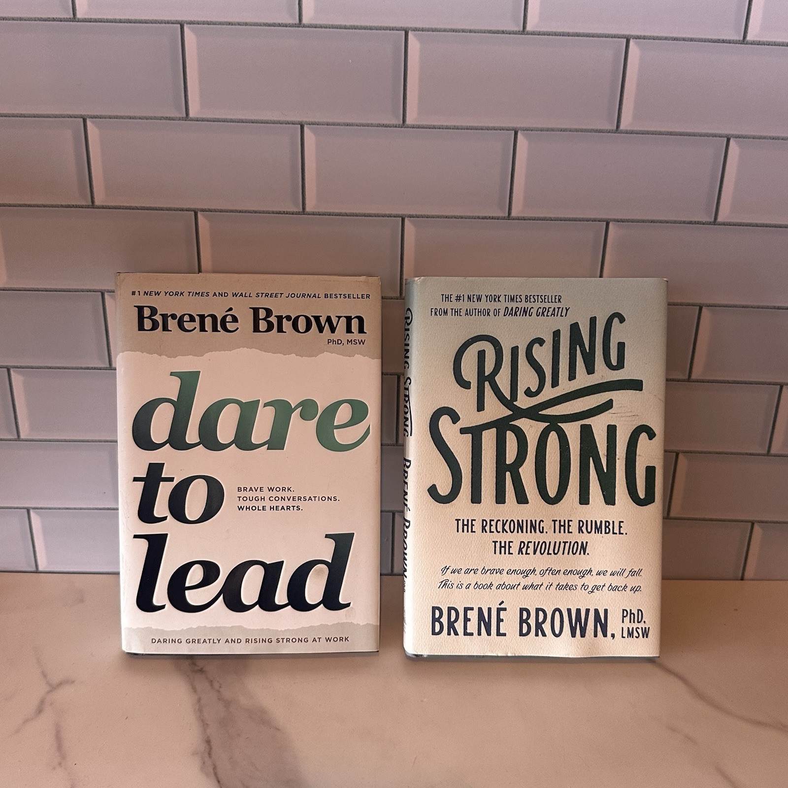 Lot of 2 Brene Brown Dare To Lead, Rising Strong