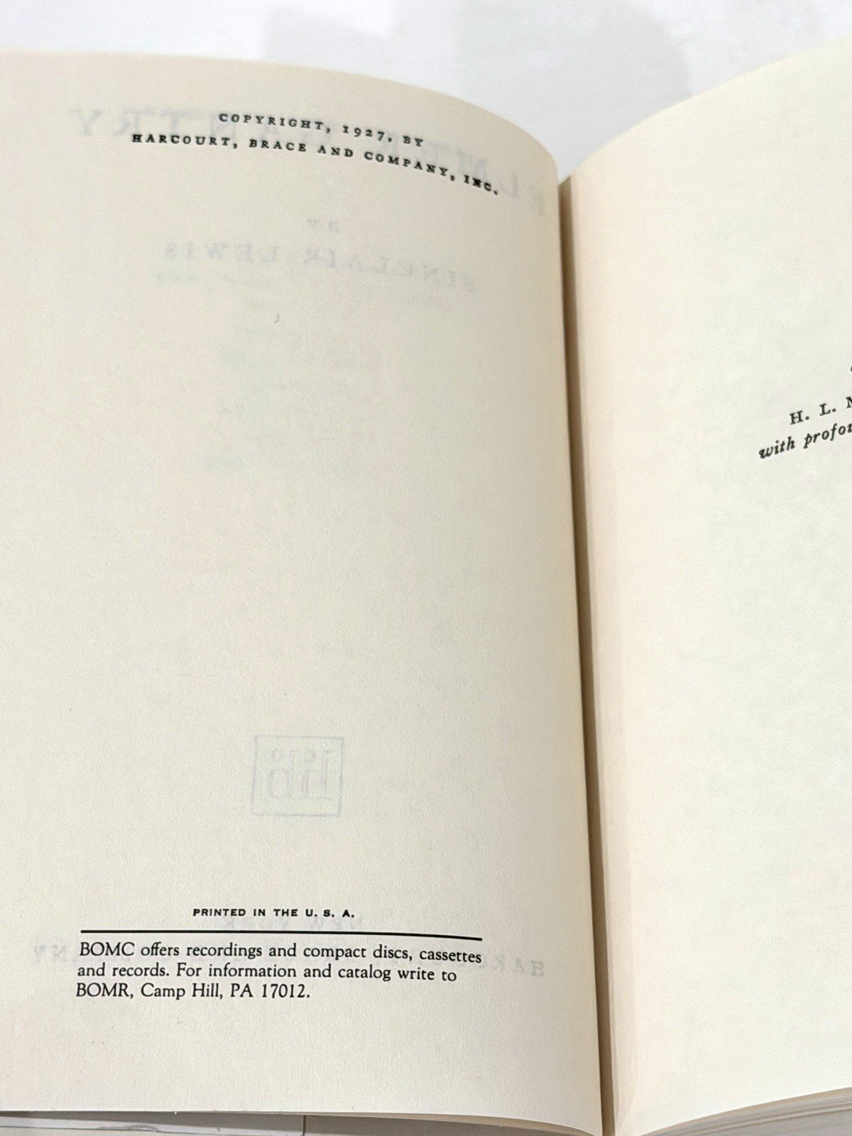 Elmer Gantry Sinclair Lewis Facsimile Hardcover Dust Jacket see details