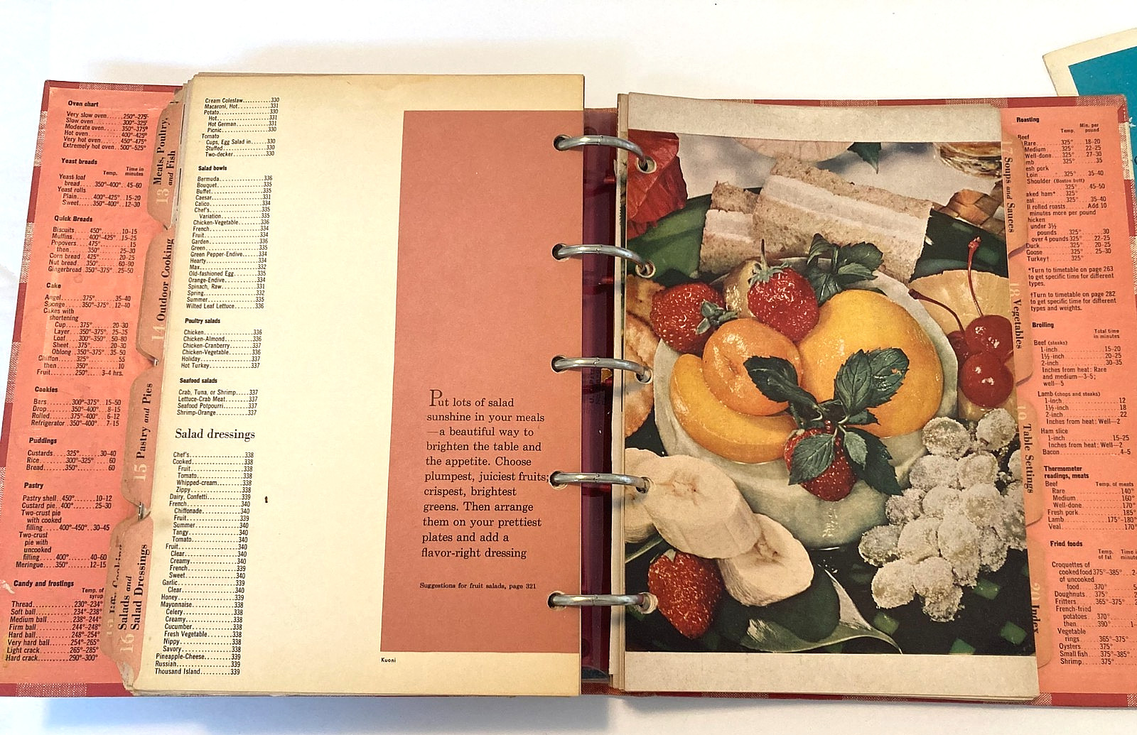 BETTER HOMES & GARDENS NEW COOKBOOK First Edition 1953 7th Printing 5 RingBinder