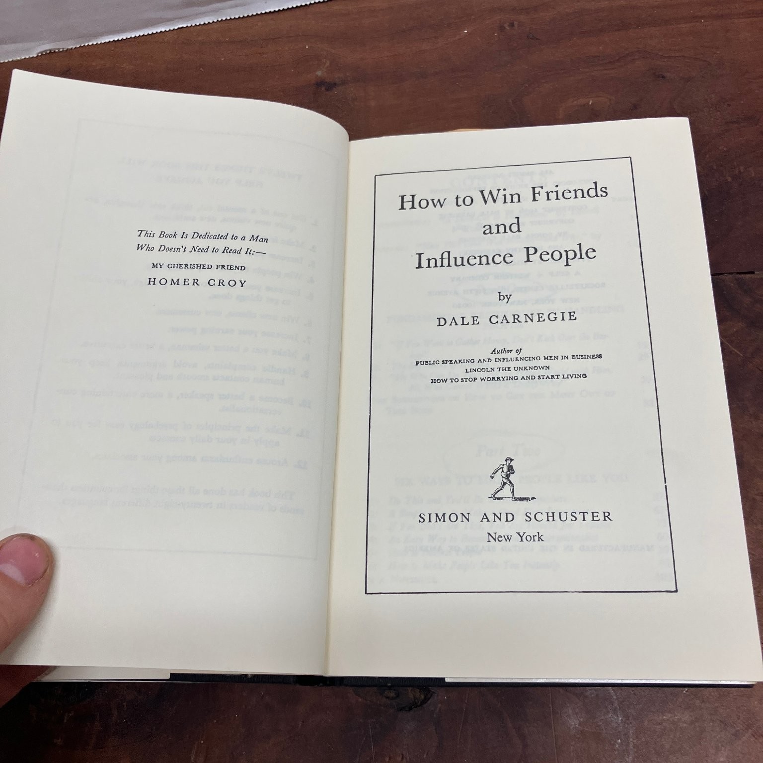 How to Win Friends & Influence People Dale Carnegie 1936 115th Printing Simon &