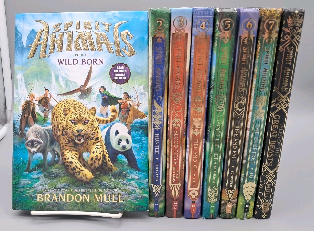 Lot of 8 Hardcover SPIRIT ANIMALS BOOKS Scholastic Series #1-7 in order plus