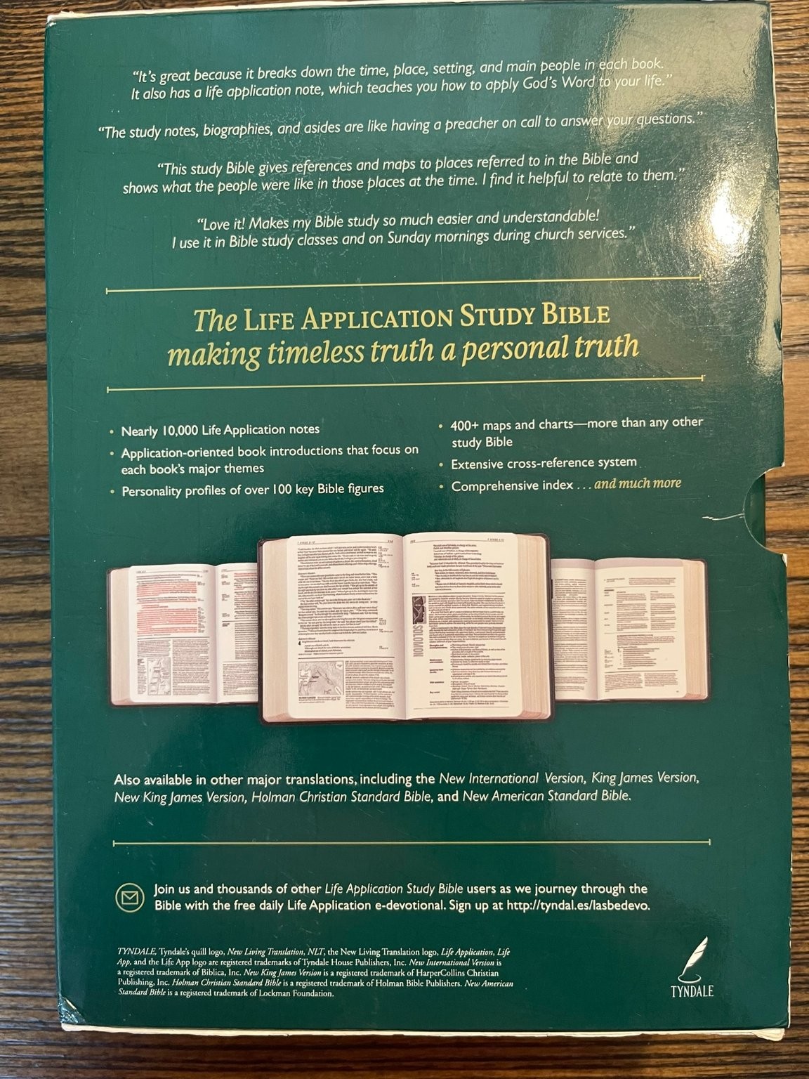 Life Application Study Bible NLT Tyndale House Publishers 2005 Hardcover :LN