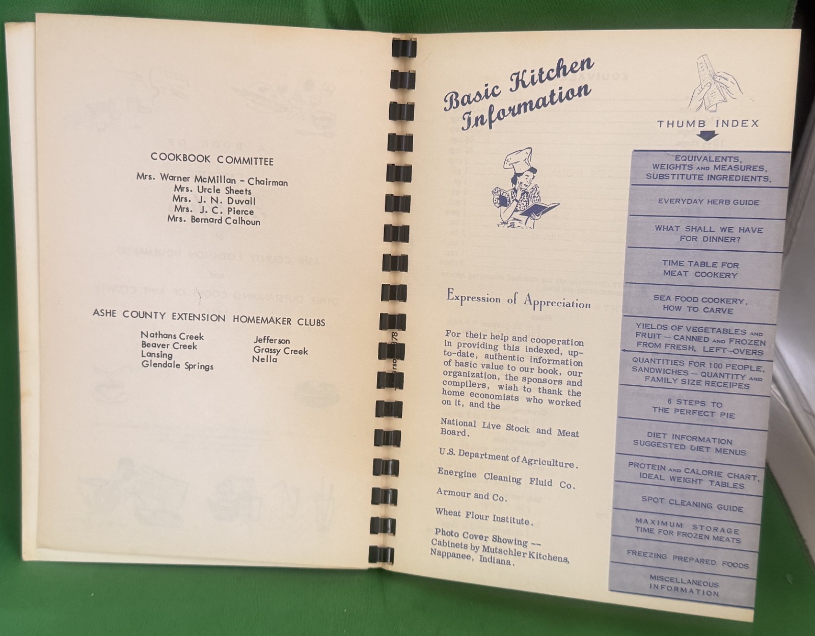 Favorite Recipes Ashe County N.C. Extension Homemakers Cookbook 1970
