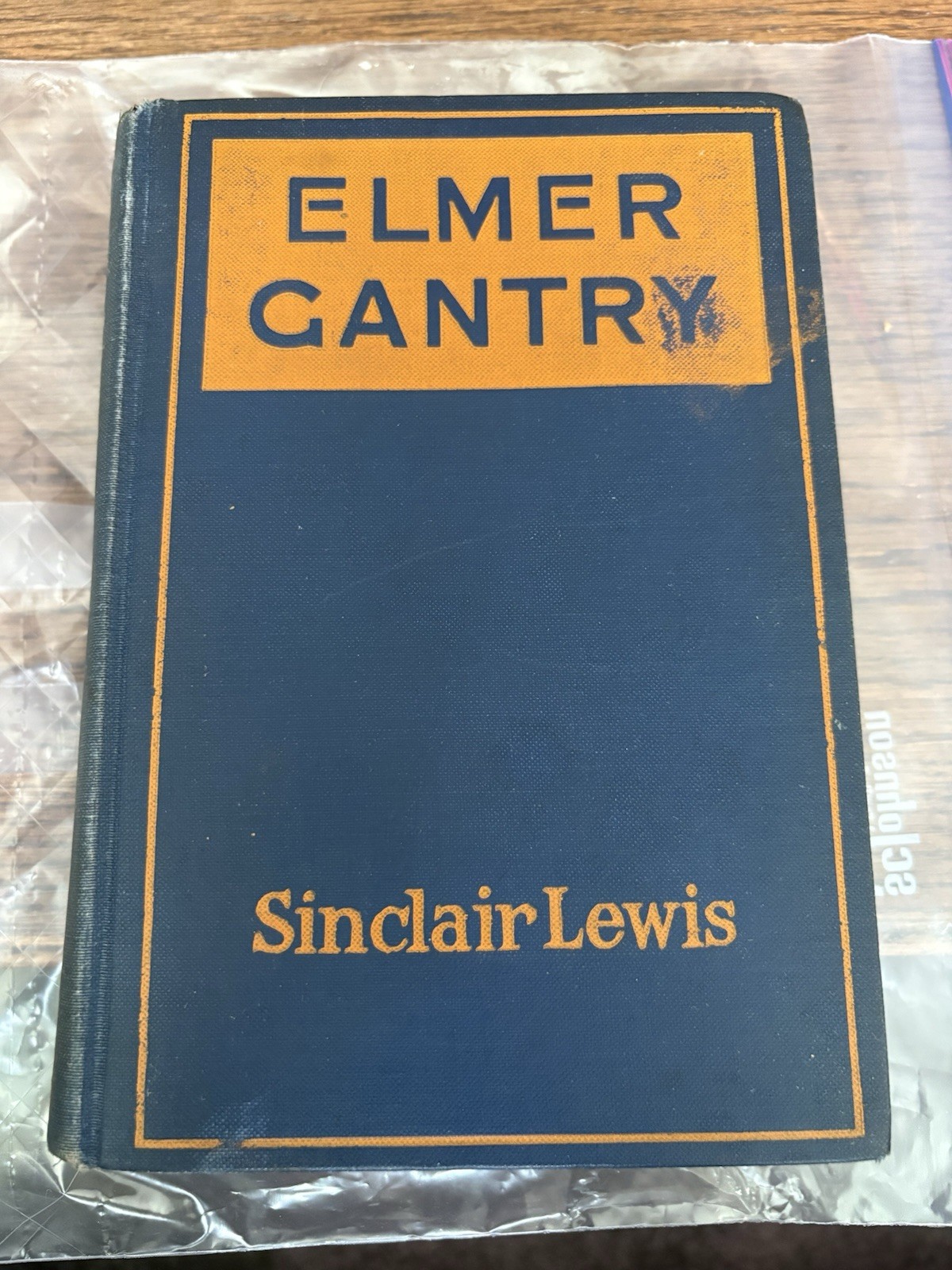 Sinclair Lewis Elmer Gantry Signed & Inscribed Hardcover Harcourt Brace 1927
