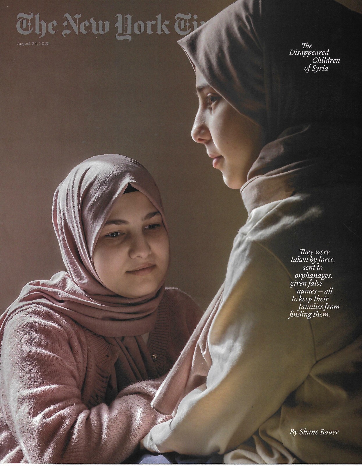 NEW YORK TIMES MAGAZINE August 24 2025 CHILDREN OF SYRIA al-Assad CHRIS VOSS