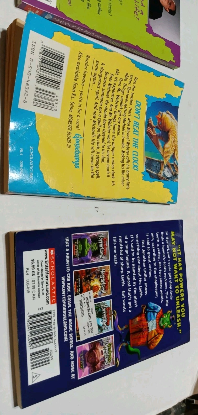 Vintage Goosebumps RL Stine Book Lot of 7 From 90s- 2000s Paperbacks