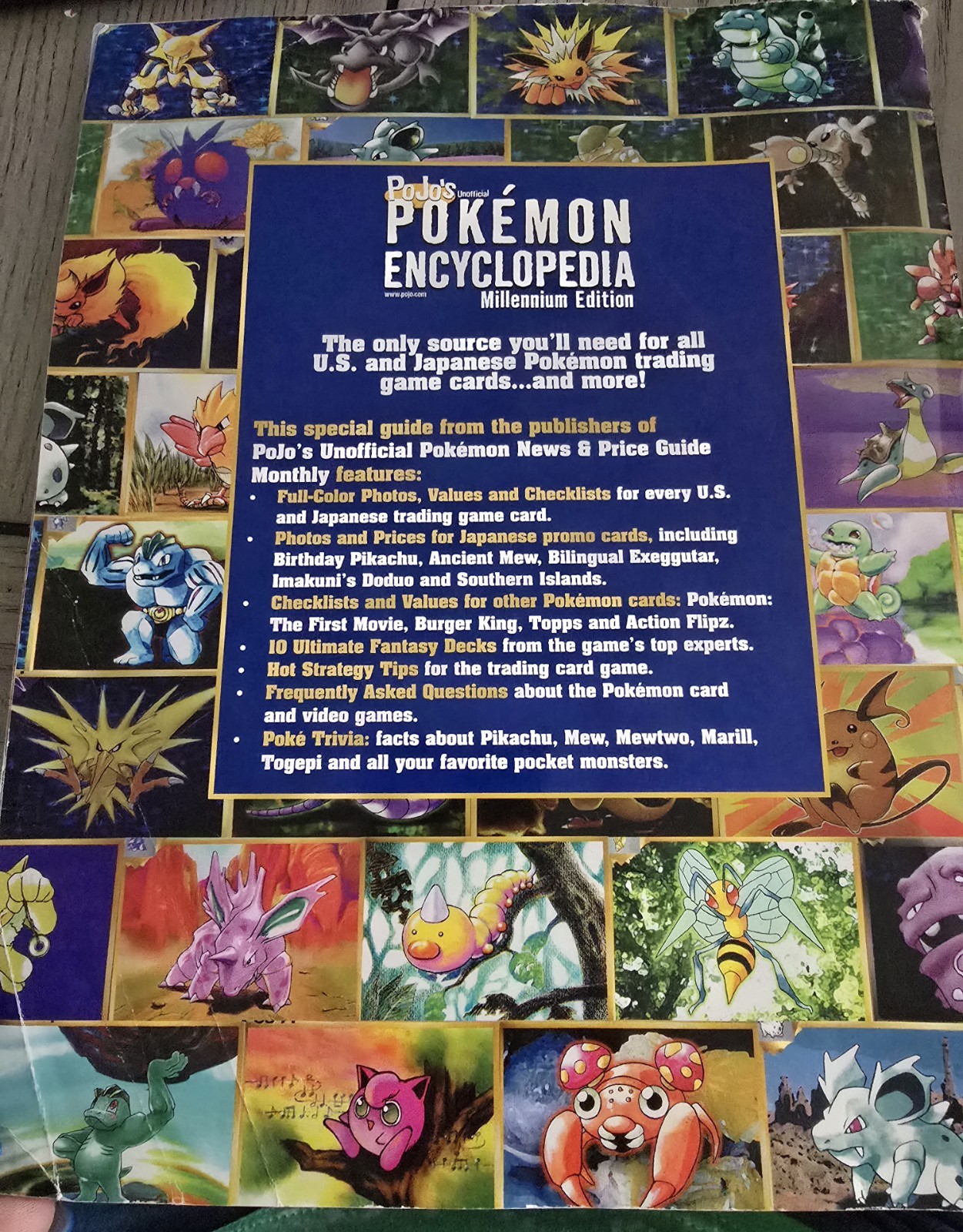 PoJo’s Unofficial Pokémon Encyclopedia Millennium Edition Paperback Full Color
