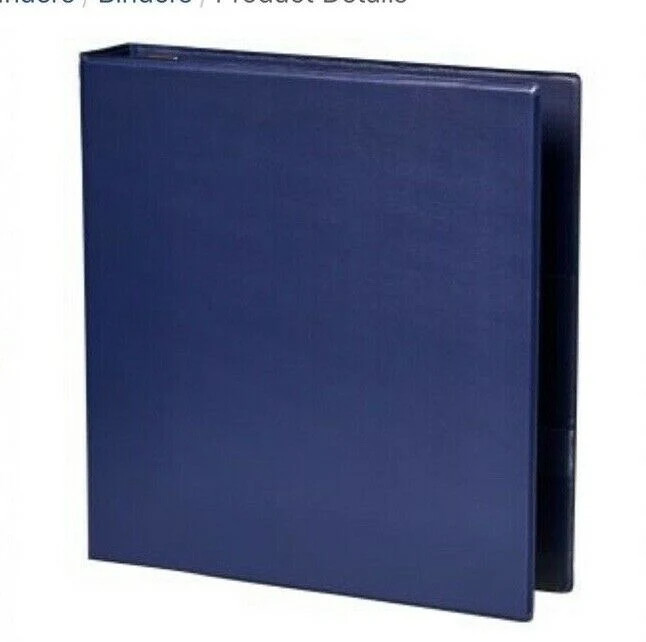 In Place Heavy Duty 1.5” Blue Binder 3 Ring New