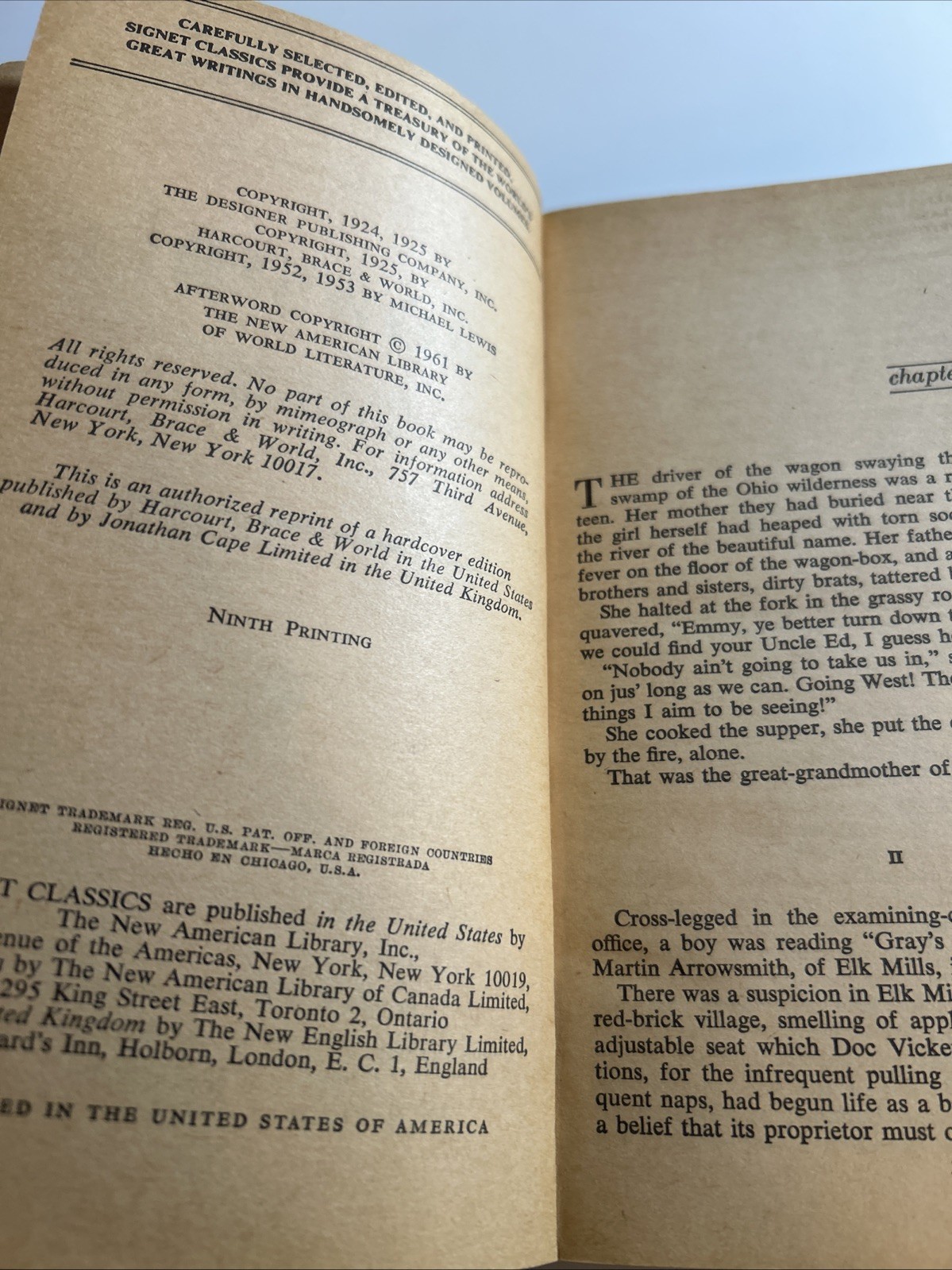 Sinclair Lewis, Arrowsmith, Mass Paperback 1961 📖 2909