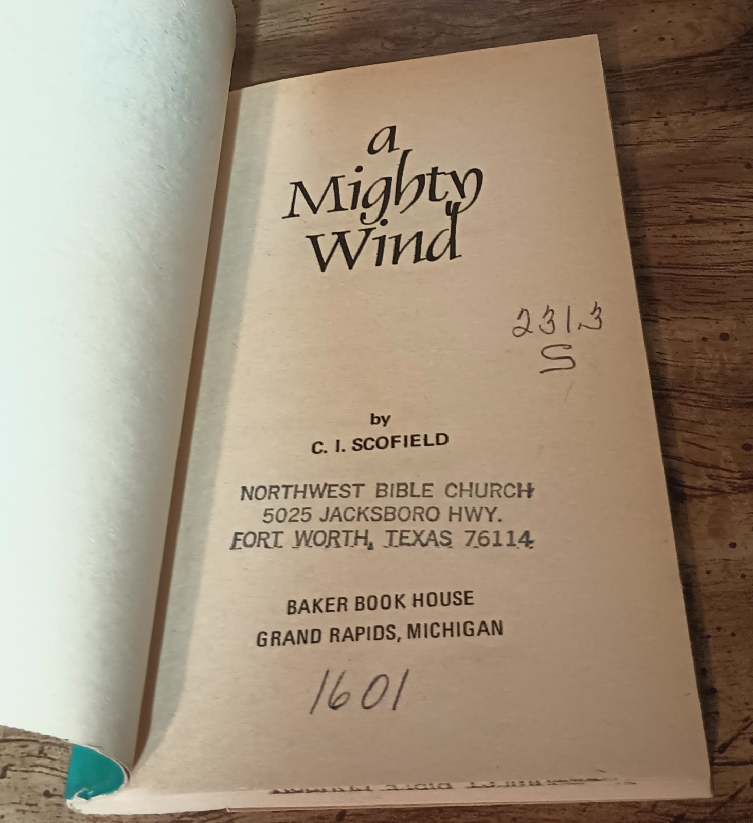 A Mighty Wind – C.I. Scofield Doctrine of the Holy Spirit Vintage Christian Theo