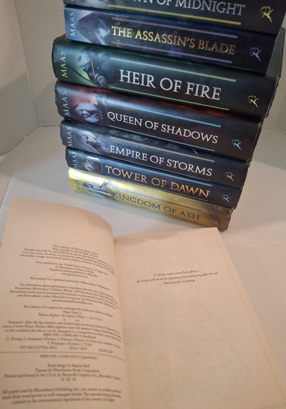 Sarah Maas Books 1-8 Complete Throne of Glass Series Read Description Lot Set