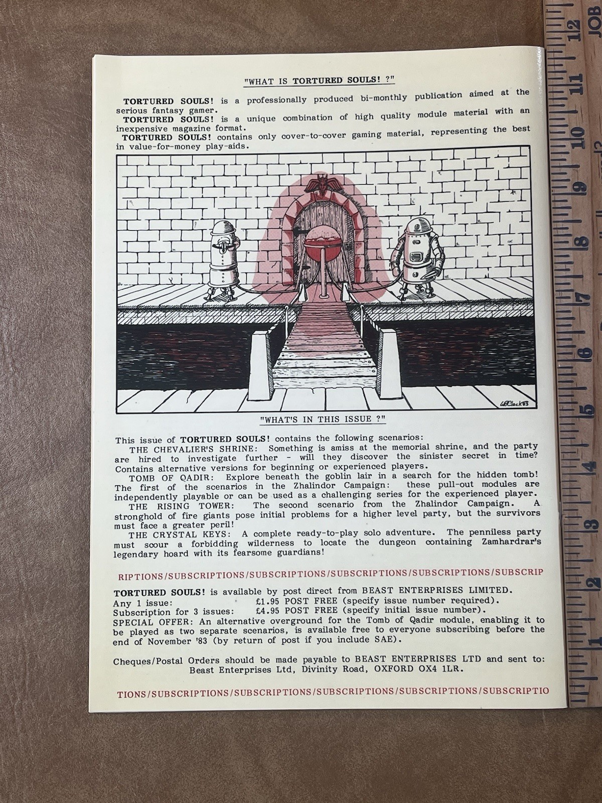 Beast Entz Tortured Souls Issue # 1 w/ AD&D Module RARE FIND