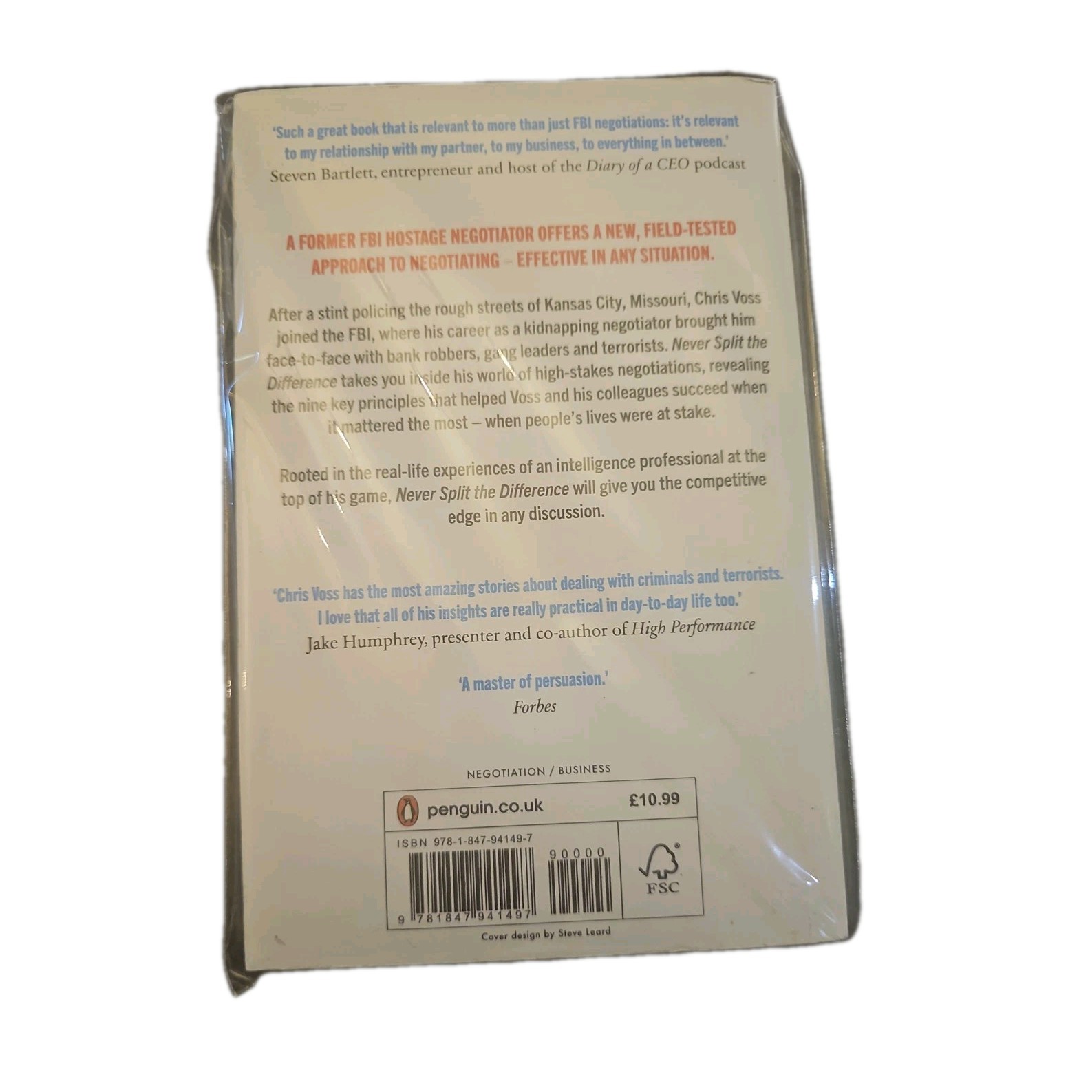 Never Split the Difference by Chris Voss Paperback