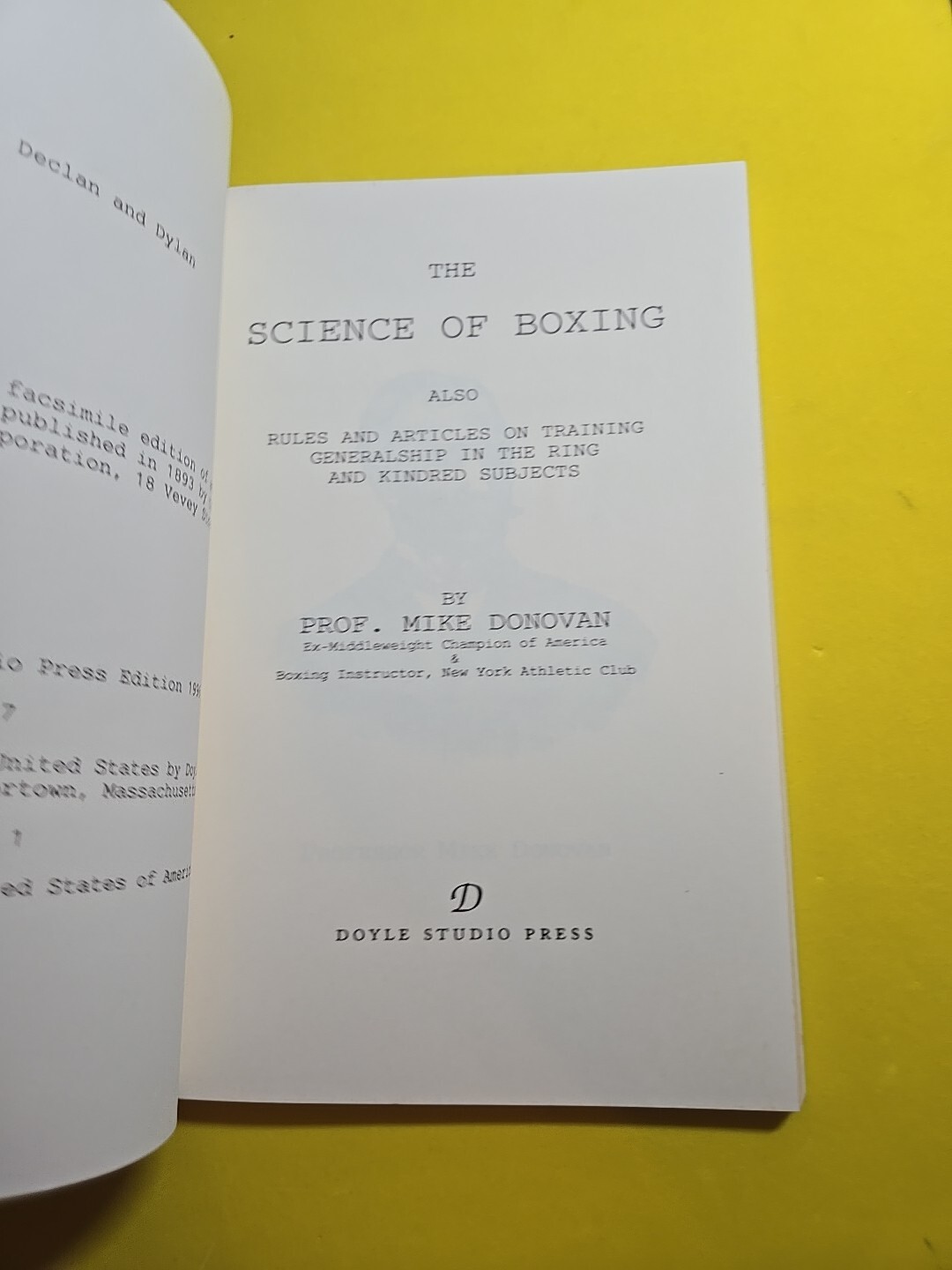 The Science of Boxing by Mike Donovan (1996, Trade Paperback)