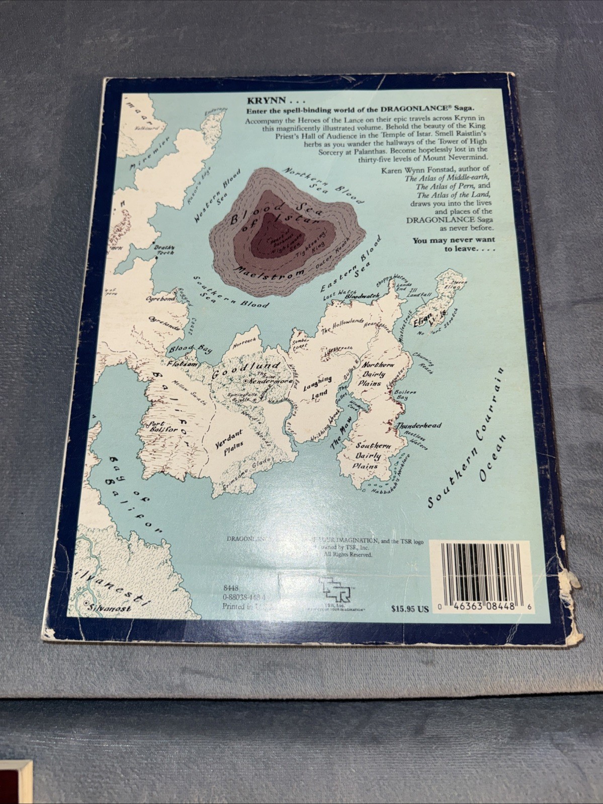 Atlas of the DRAGONLANCE World – TSR Karen Wynn Fonstad 1987 1st Printing 8448