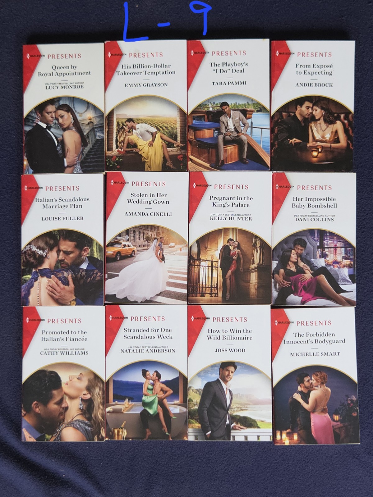 7 Lots Of 12 Harlequin Paperback Romance Novels. See Description For Lot#s