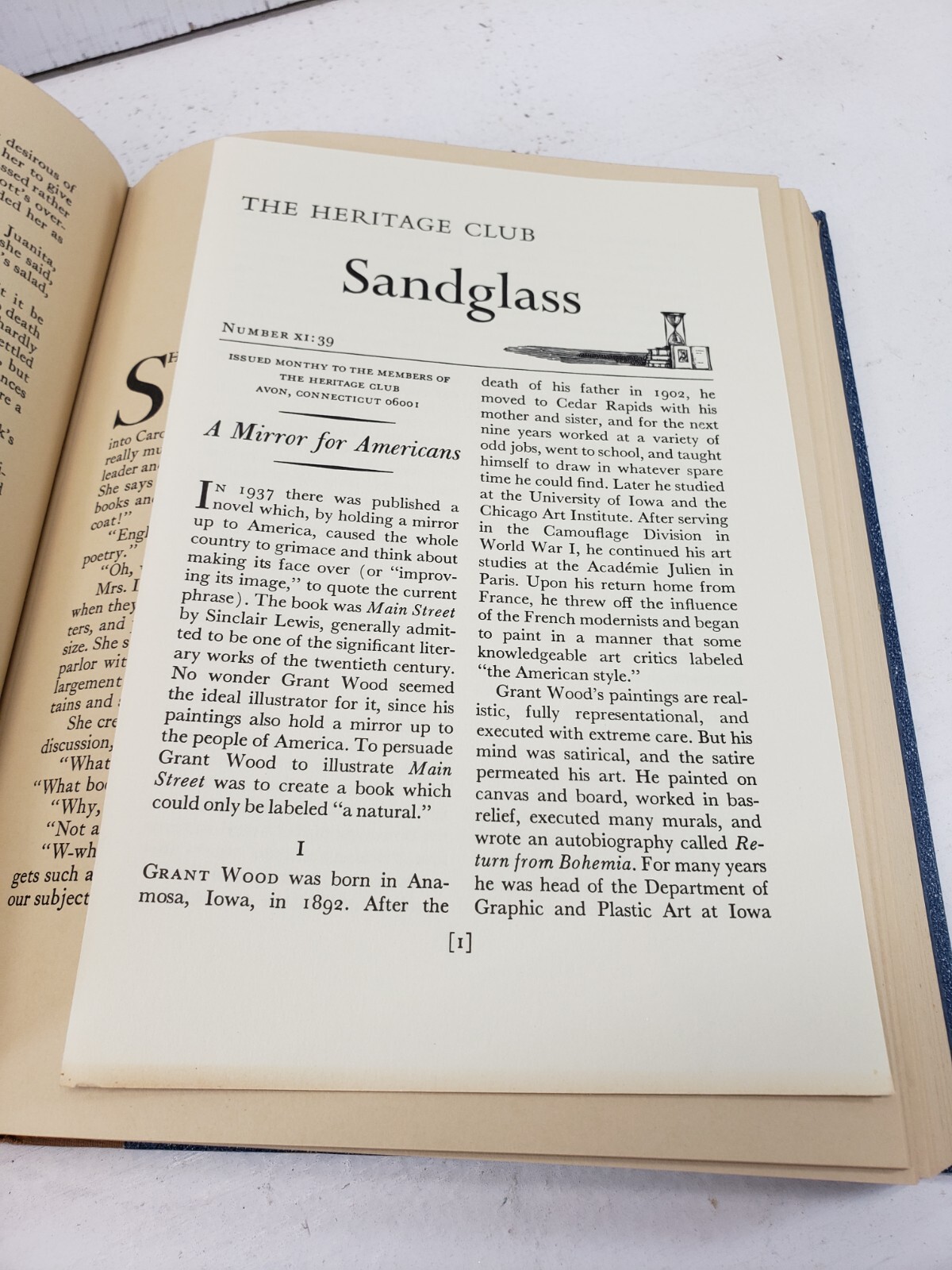 Main Street by Sinclair Lewis Book The Heritage Club Sandglass 1970