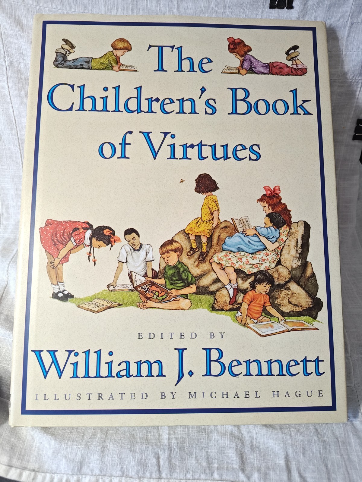 Children’s Book of Virtues by William J. Bennett (1995, Hardcover) 12.25″x9.25″