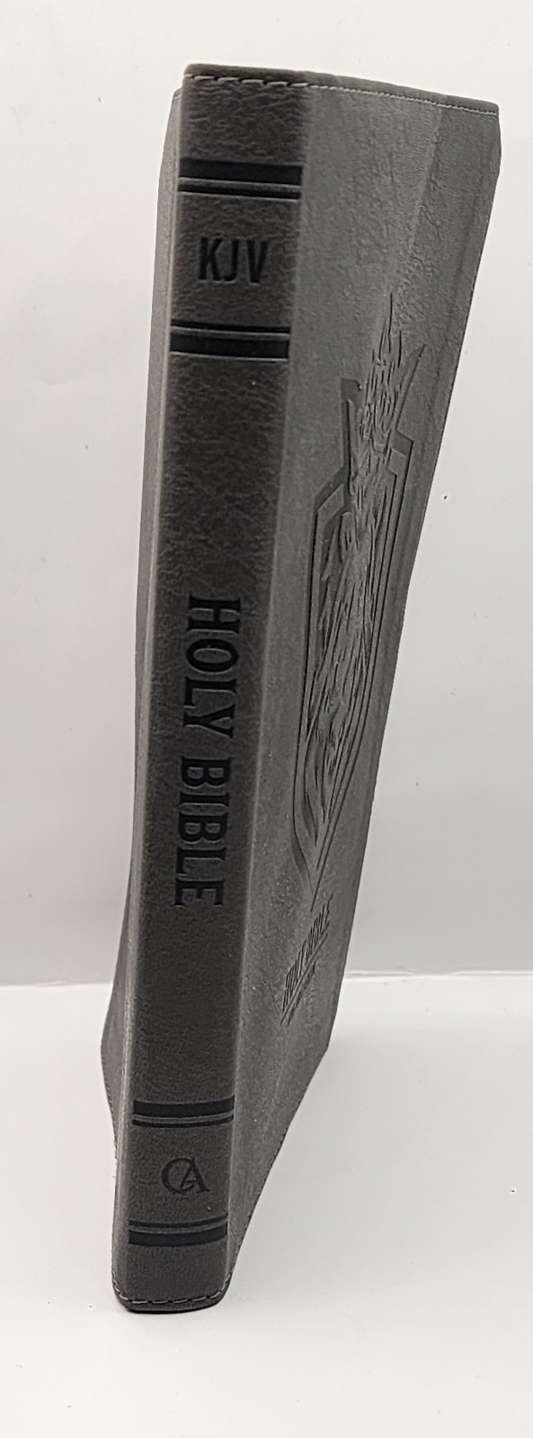 KJV Holy Bible Gift Edition Christian Art Publishers Gray Leather Lion Crest