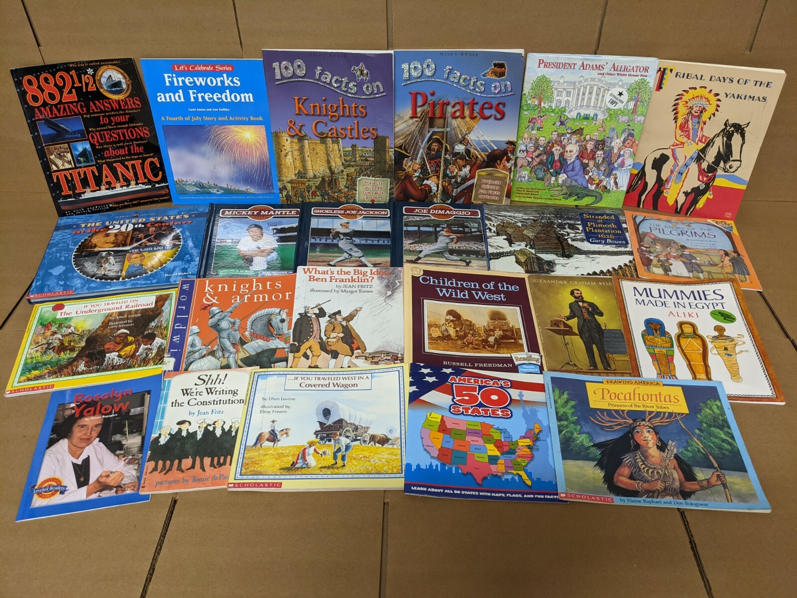 Lot of 10 Kids US History World Constitution Scholastic Child Books MIX UNSORTED
