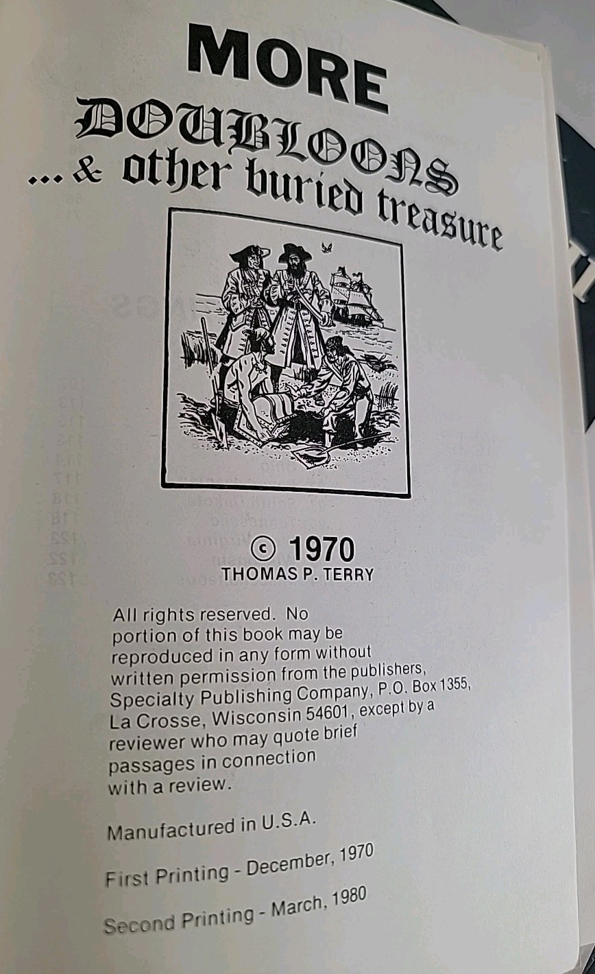 MORE DOUBLOONS & OTHER BURIED TREASURE TERRY . 1970 PBK VG, 126 Pages